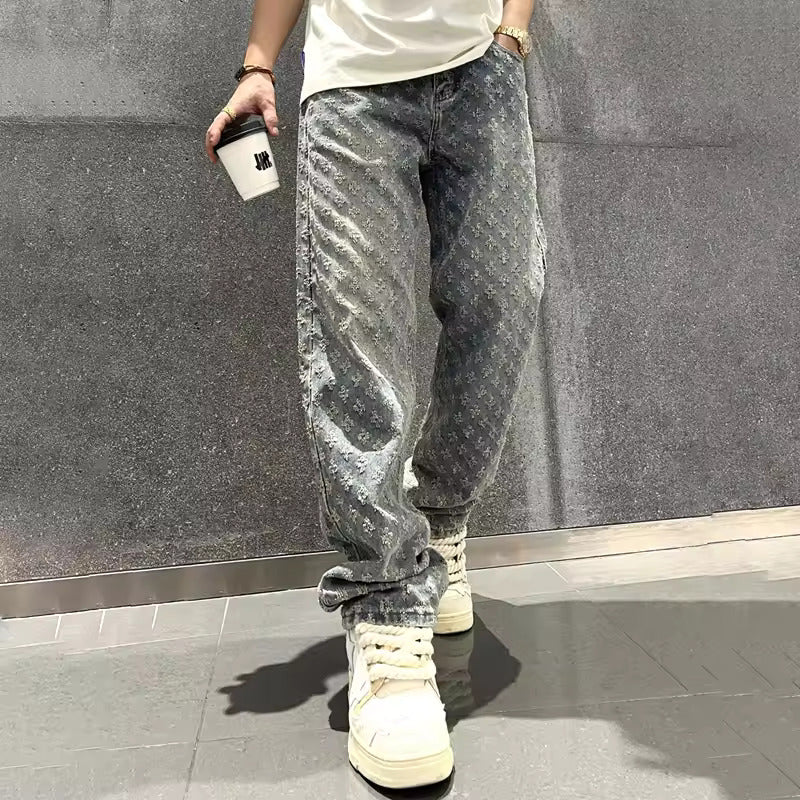 Ashur® | Jacquard Denim Jeans - Image 2