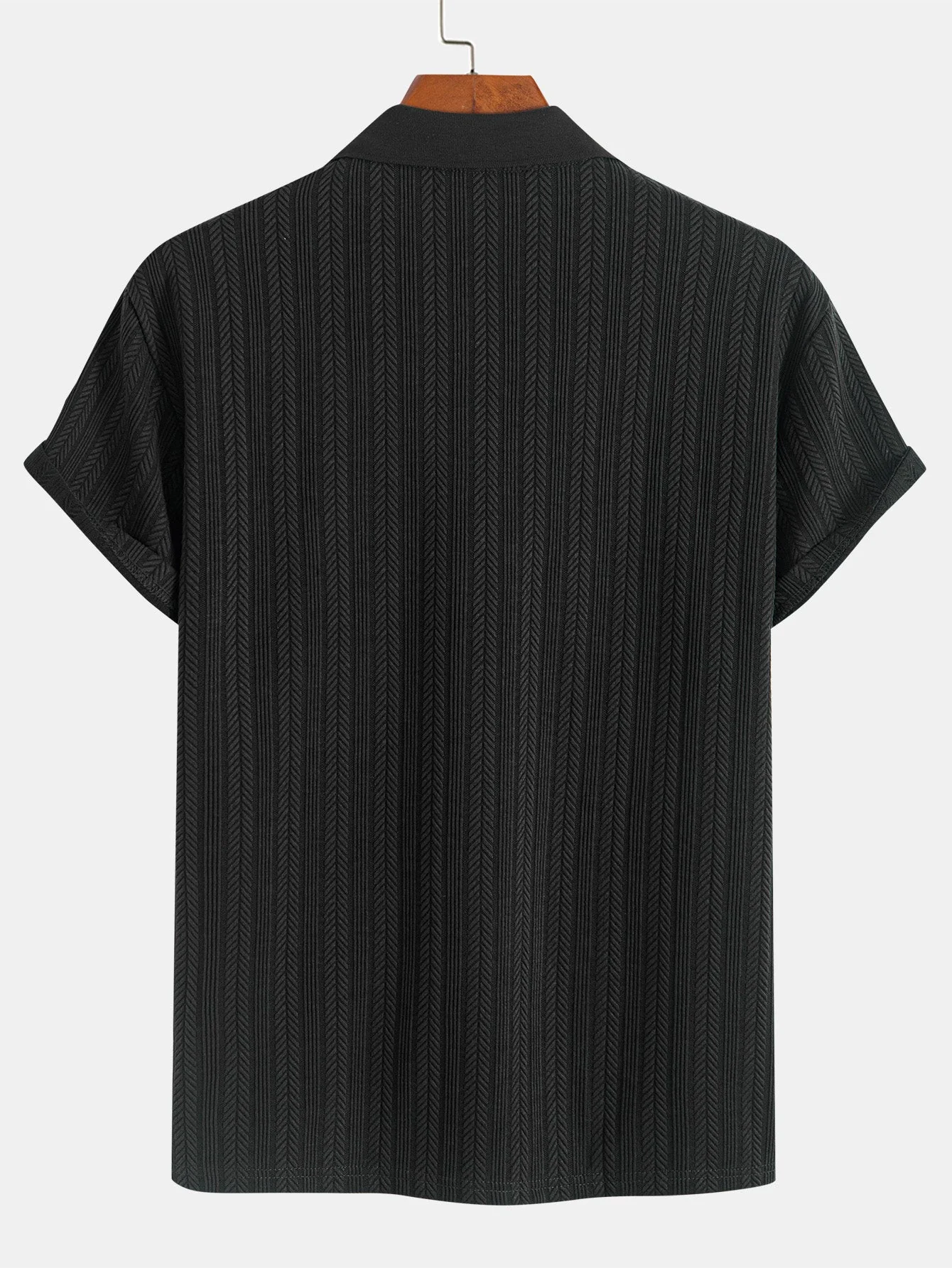 Assad® | Textured Zipper Polo - Image 4