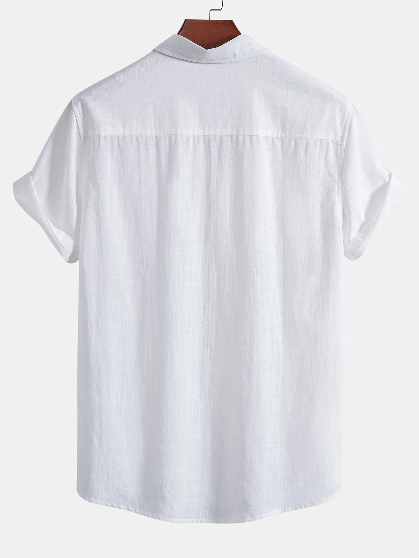 Astair® | Palm Tree Print Linen Look Cotton Button Up Shirt - Image 2