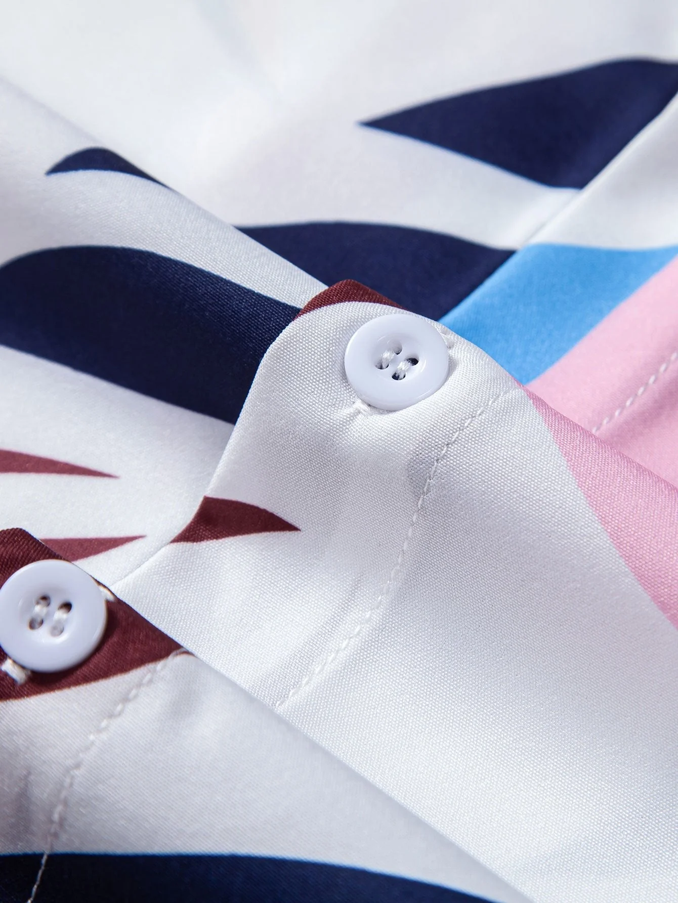 Athol® | Leaf Color Block Print Button Up Shirt - Image 4