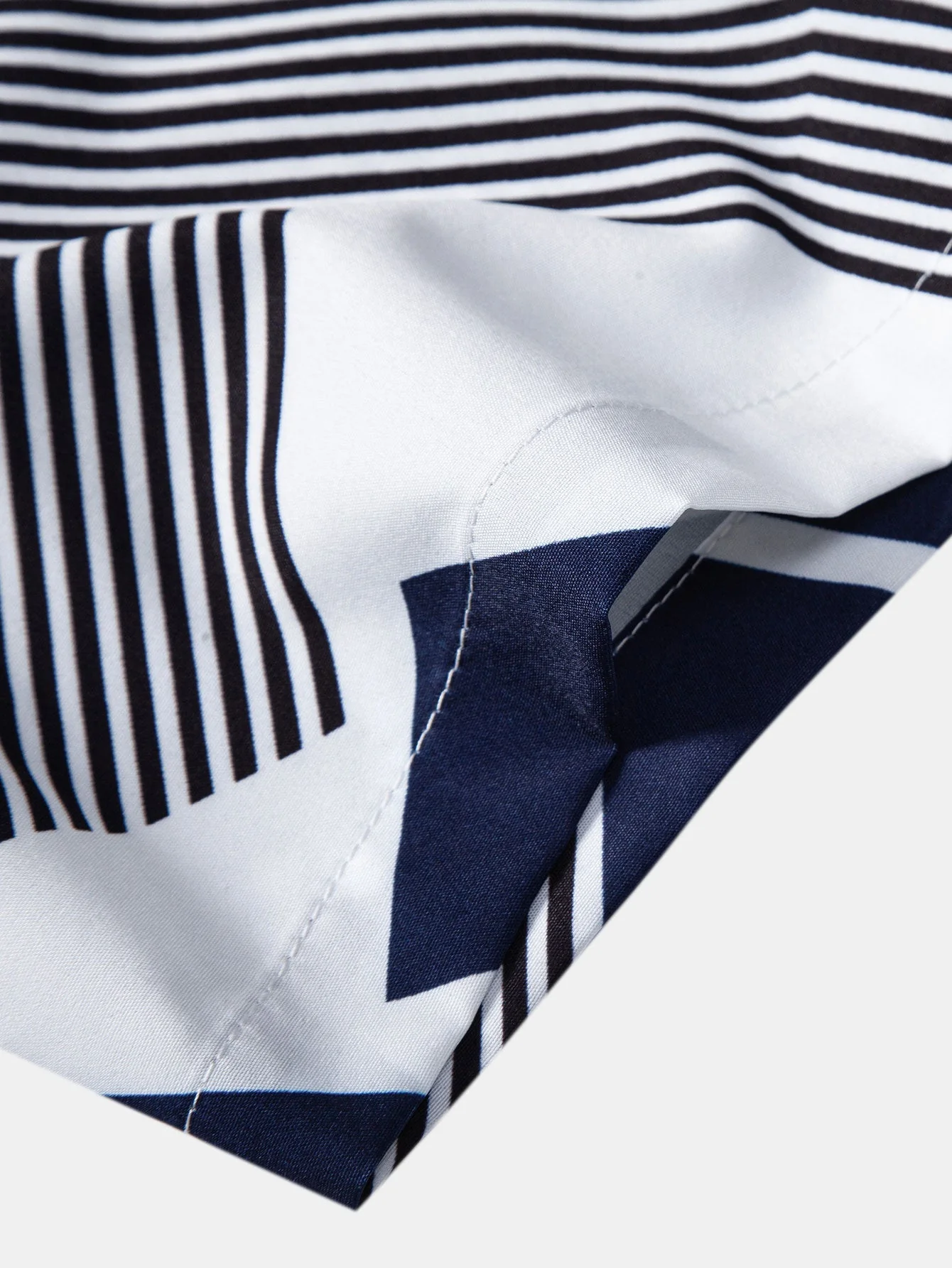 Atticus® | Color Block Geometry Print Button Up Shirt - Image 4