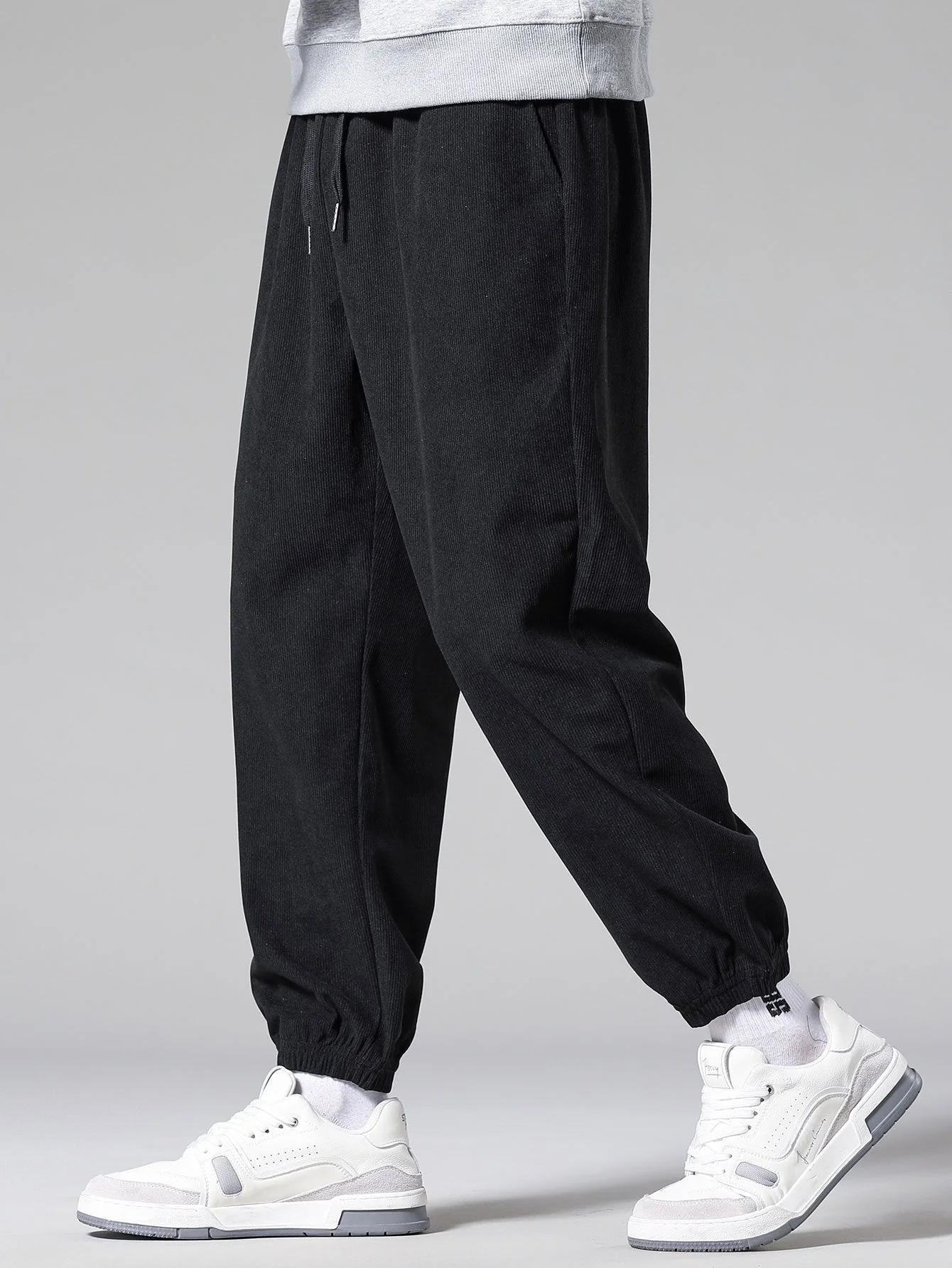 Aubry® | Corduroy Drawstring Jogging Pants - Image 5