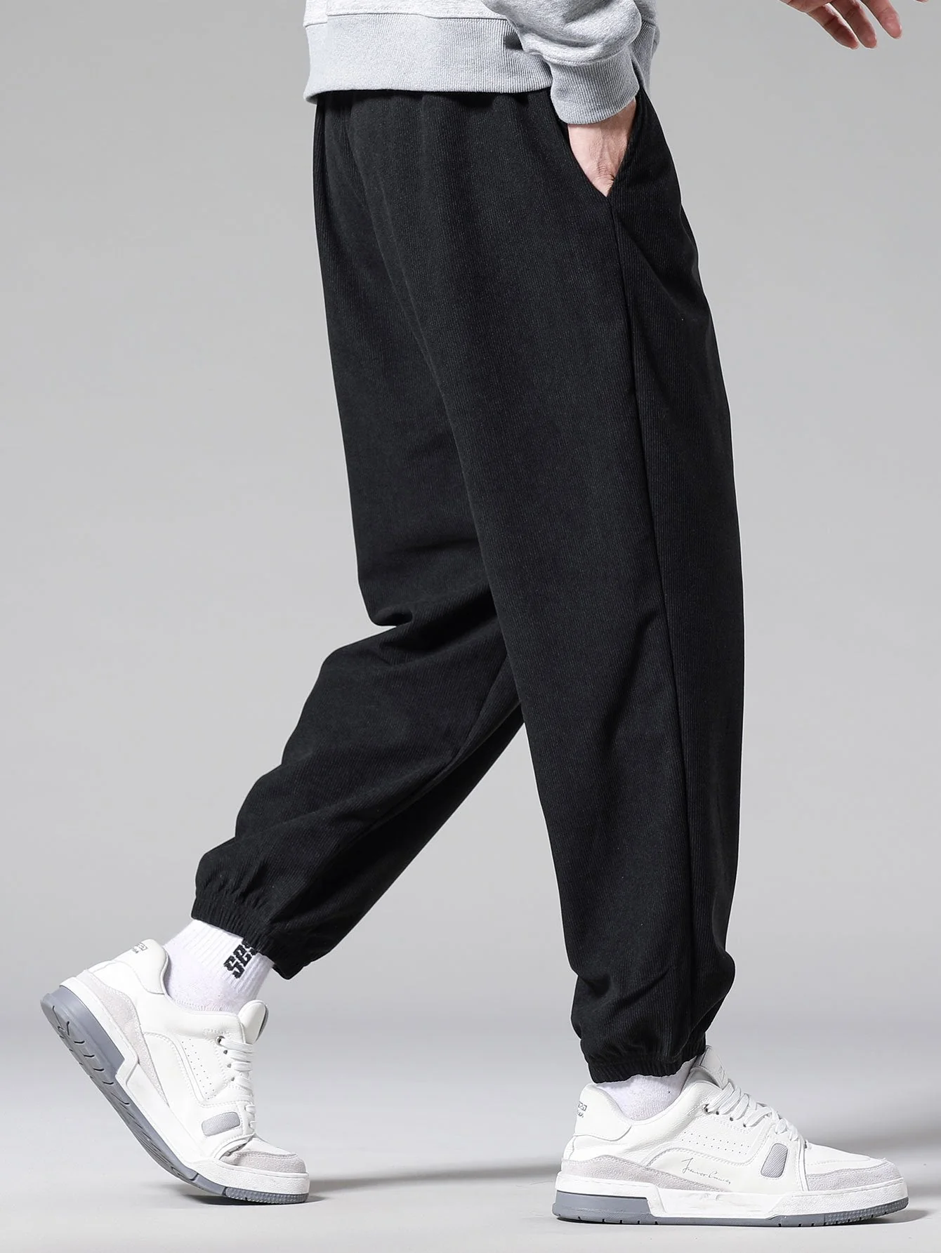 Aubry® | Corduroy Drawstring Jogging Pants - Image 6