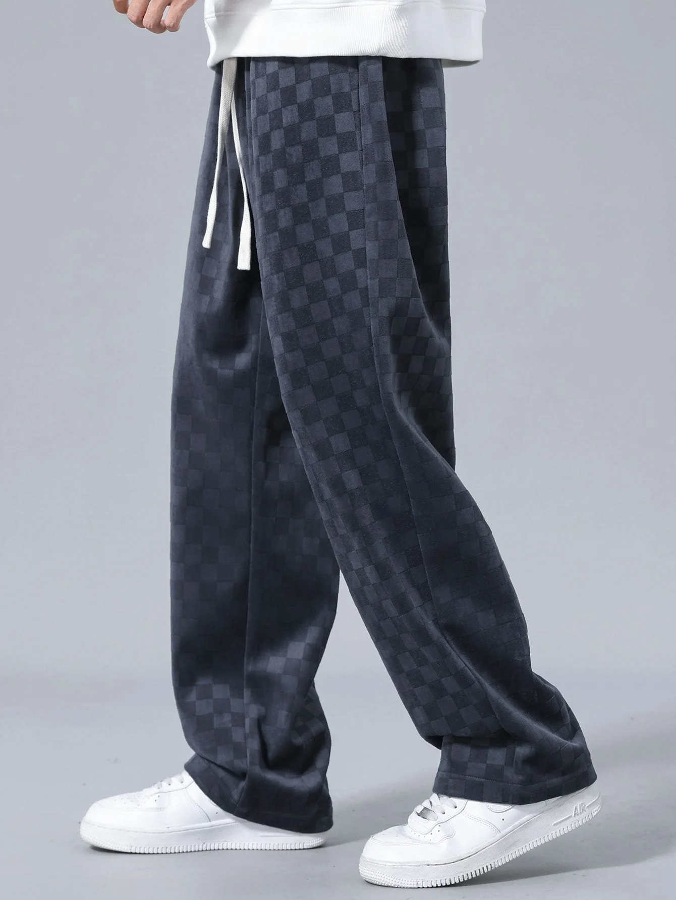 Audrie® | Checkerboard Straight Leg Pants
