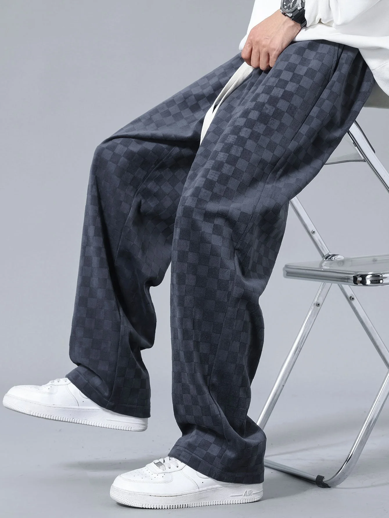 Audrie® | Checkerboard Straight Leg Pants - Image 5