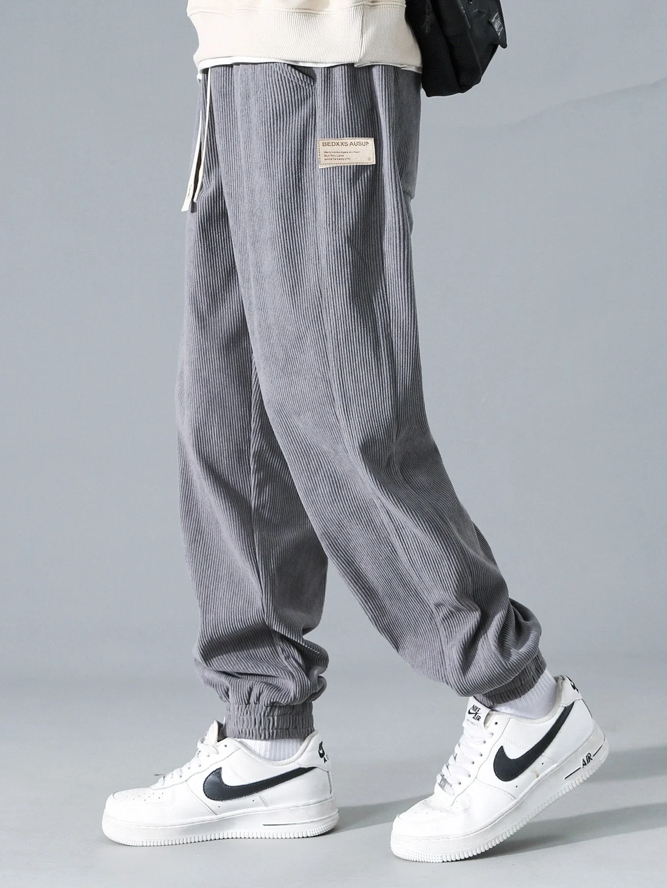Auriel® | Drawstring Corduroy Jogging Pants - Image 3