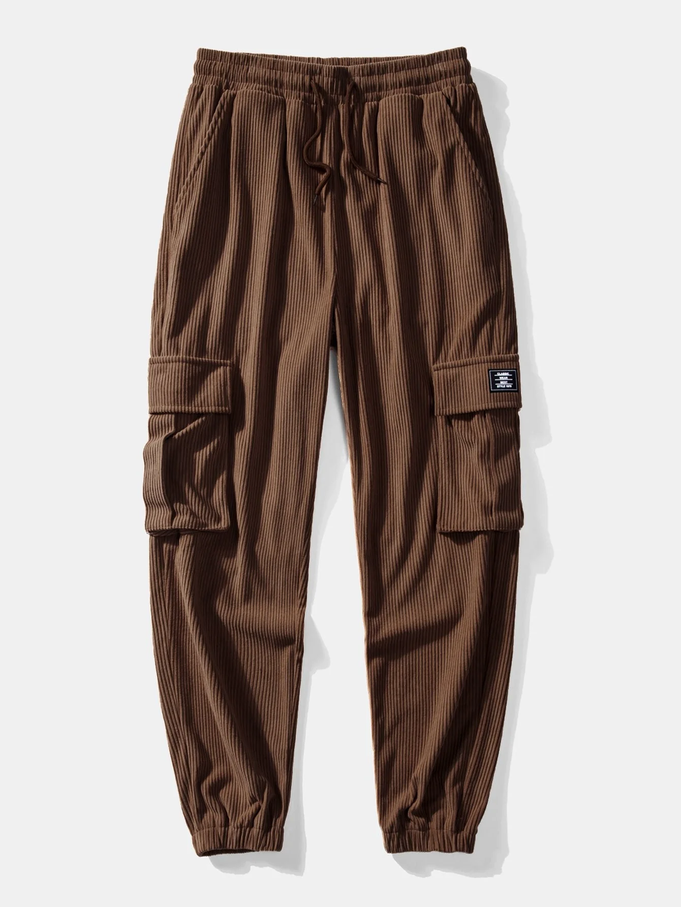 Aurore® | Drawstring Corduroy Cargo Jogger Pants