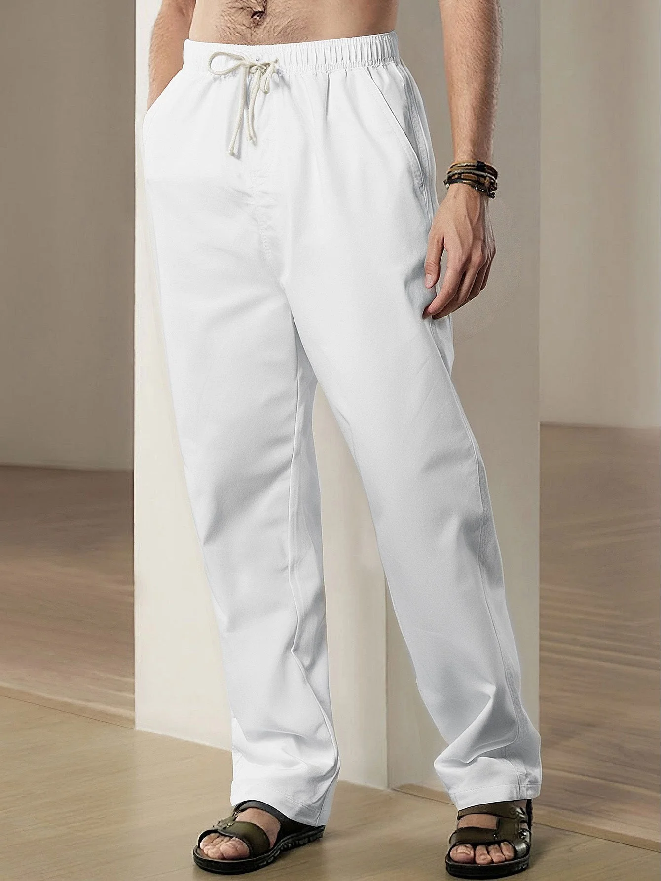 Ax® | Straight Leg Linen Pants - Image 2
