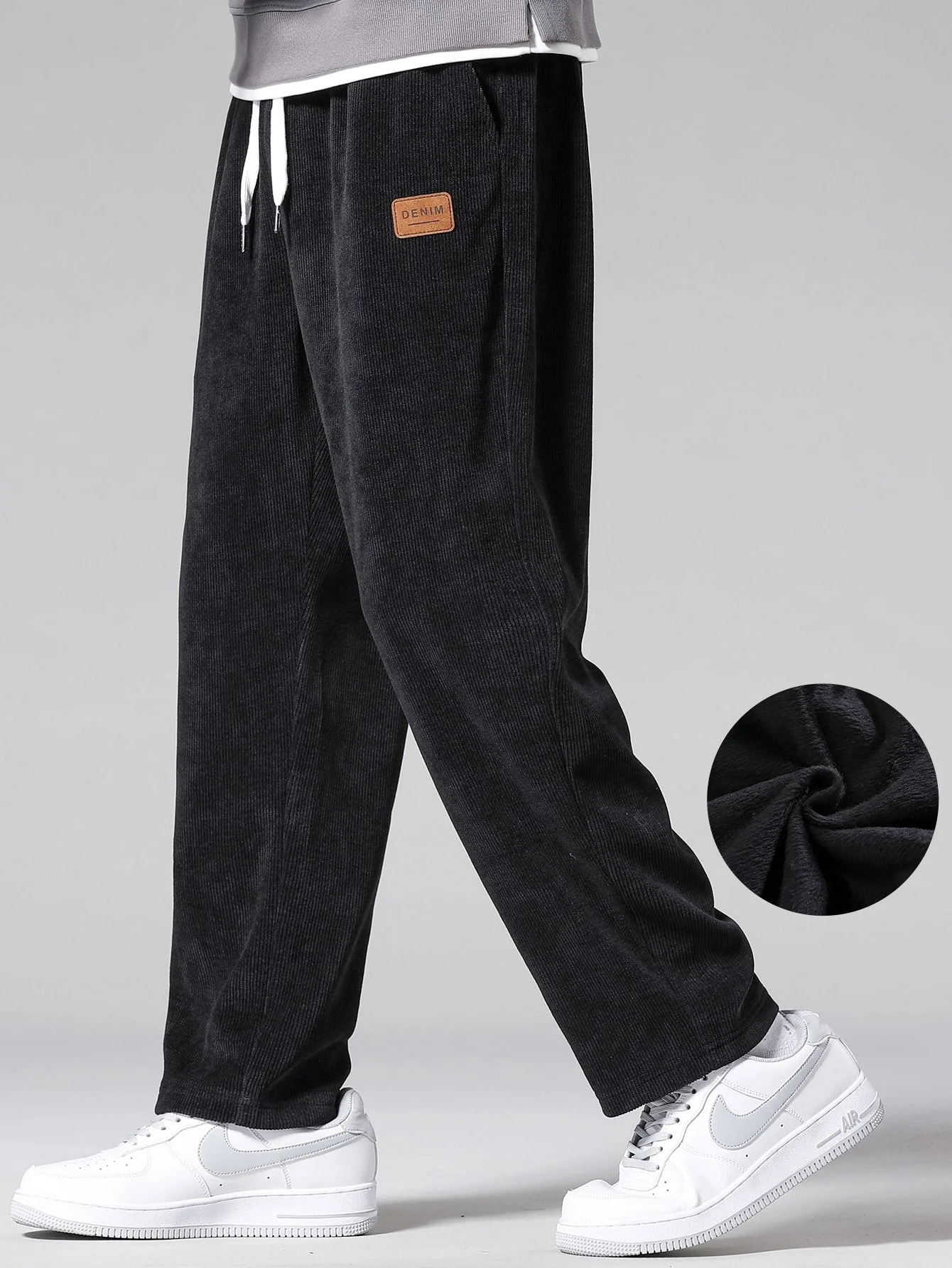 Aydin® | Polar Fleece Lined Straight Leg Corduroy Pants