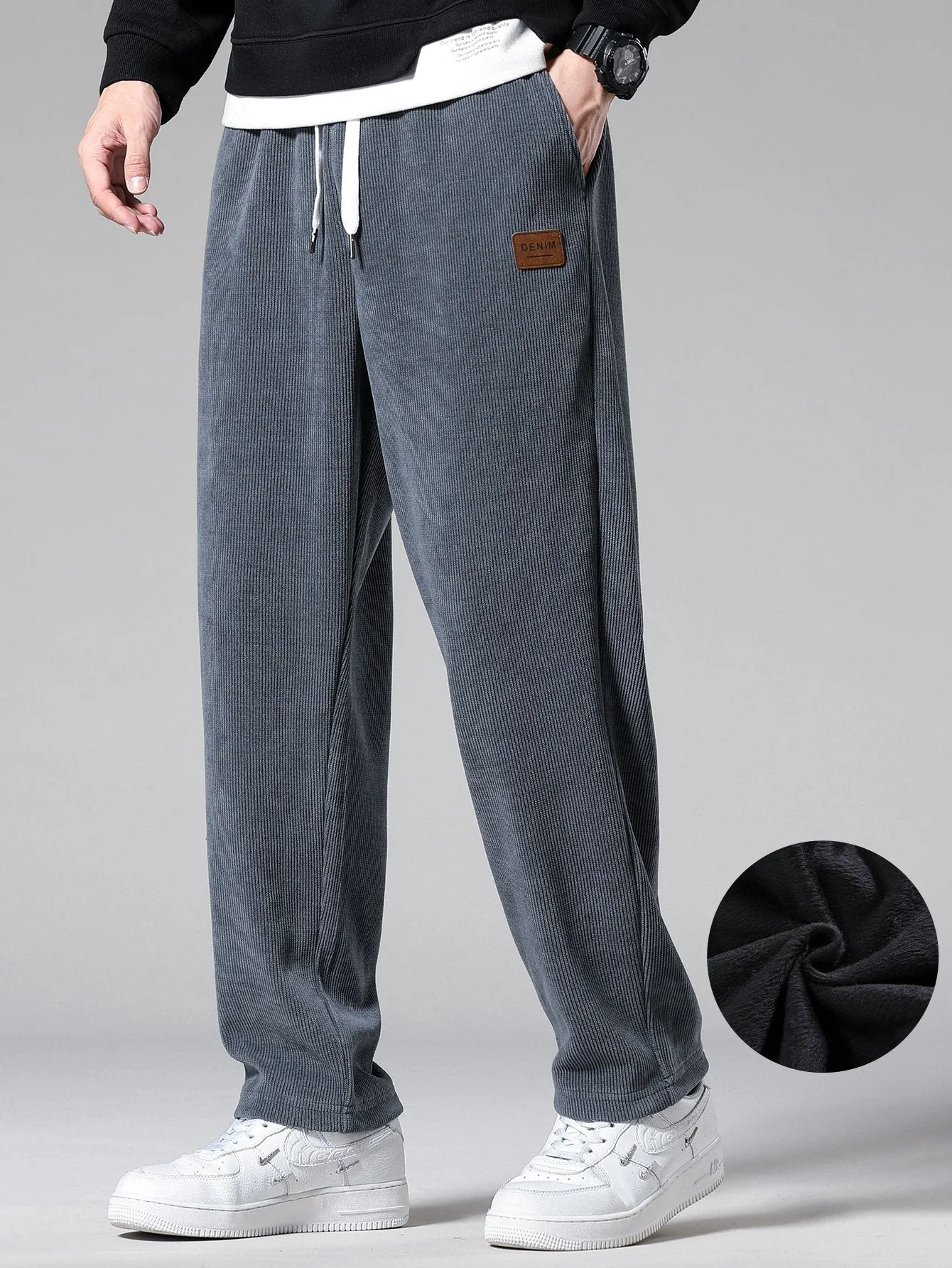 Aydin® | Polar Fleece Lined Straight Leg Corduroy Pants - Image 5