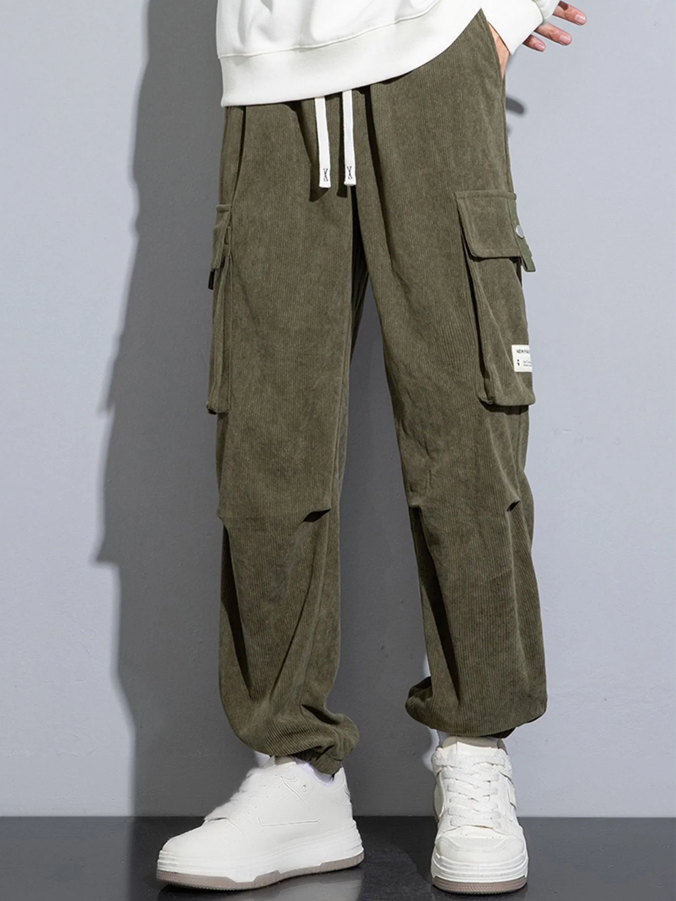 Baastian® | Corduroy Cargo Jogging Pants - Image 2