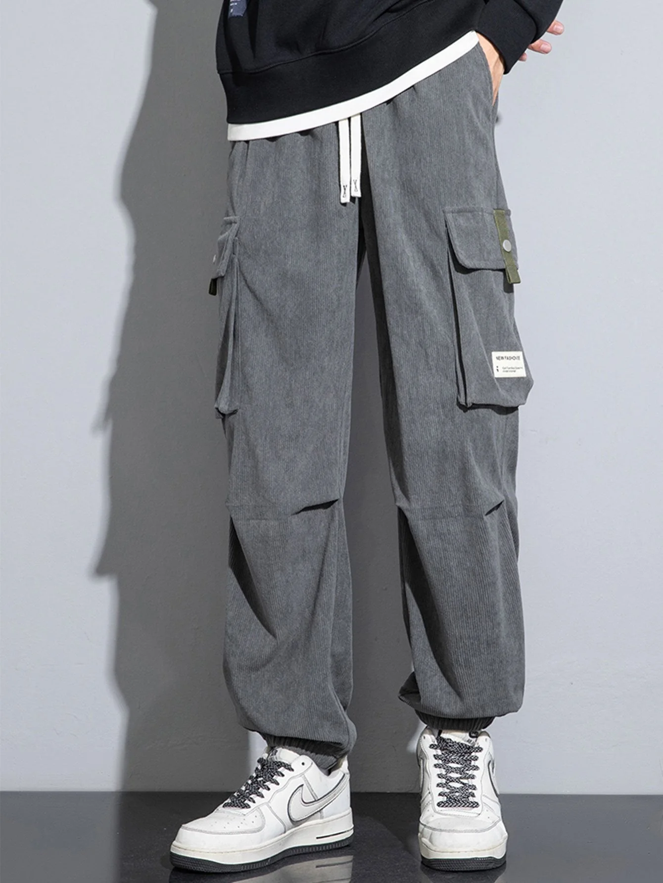 Baastian® | Corduroy Cargo Jogging Pants - Image 9