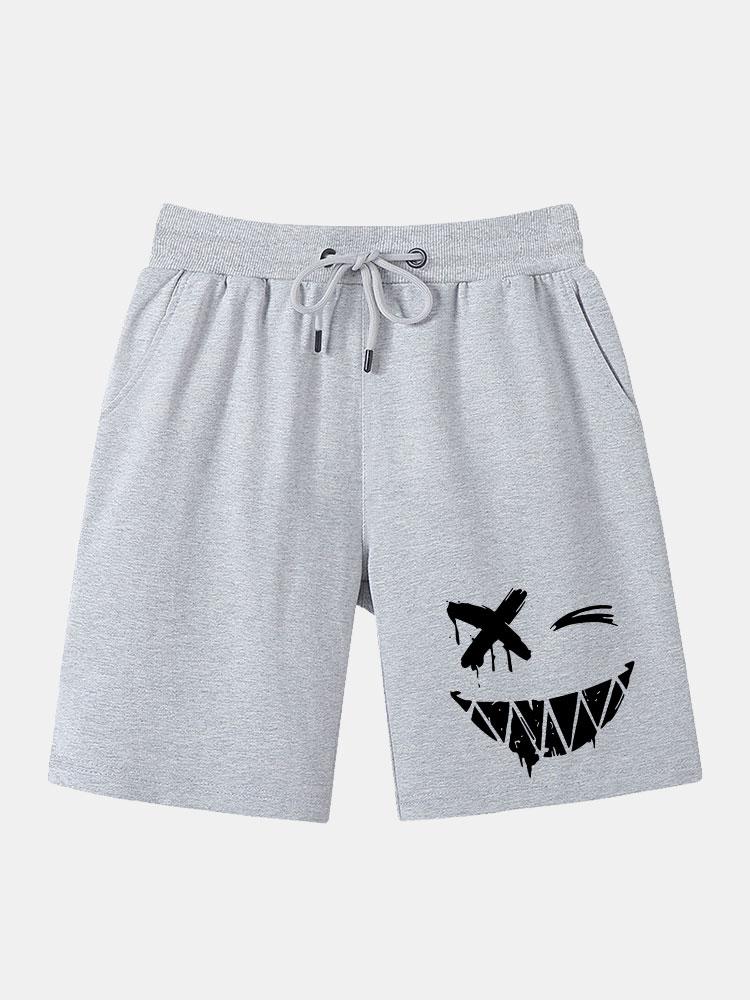 Bacon® | Dissolved Smiley Face Print Man Mid Length Shorts - Image 2