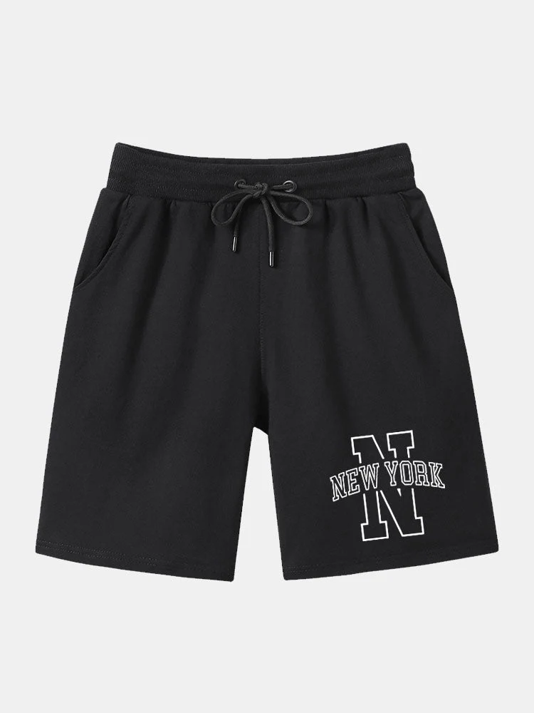 Bajzath® | New York Print Mid Length Shorts