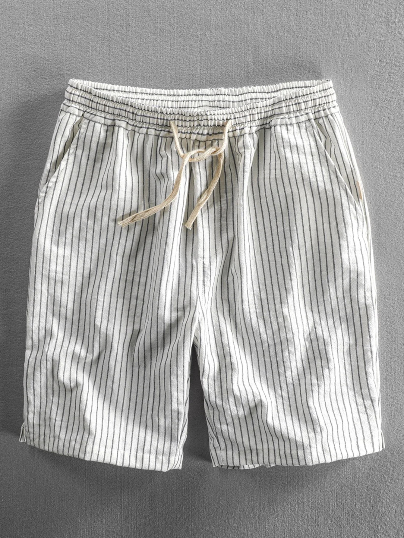 Barany® | Cotton Drawstring Striped Shorts - Image 4