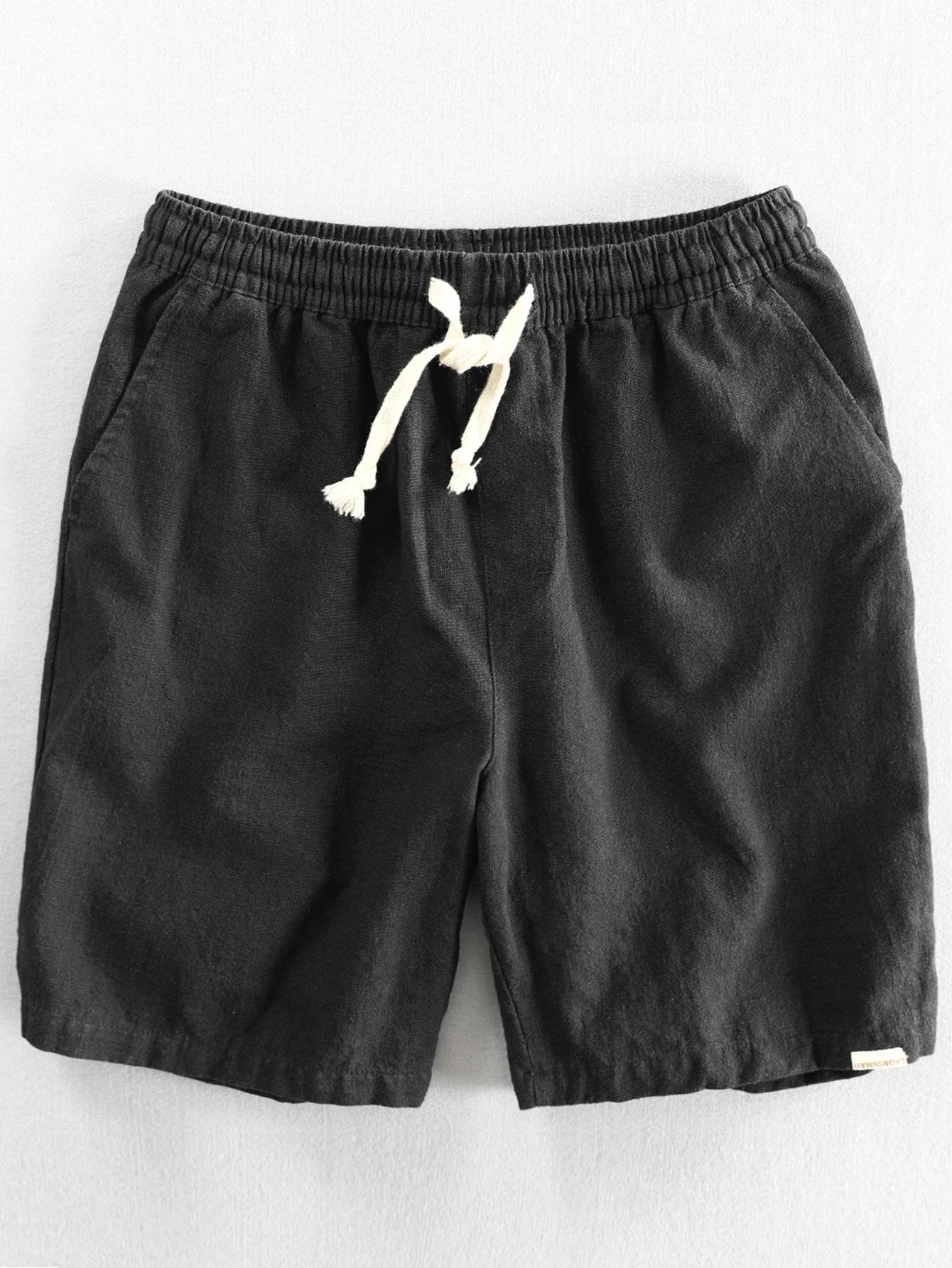 Barbe® | Linen Cotton Blend Drawstring Shorts - Image 4