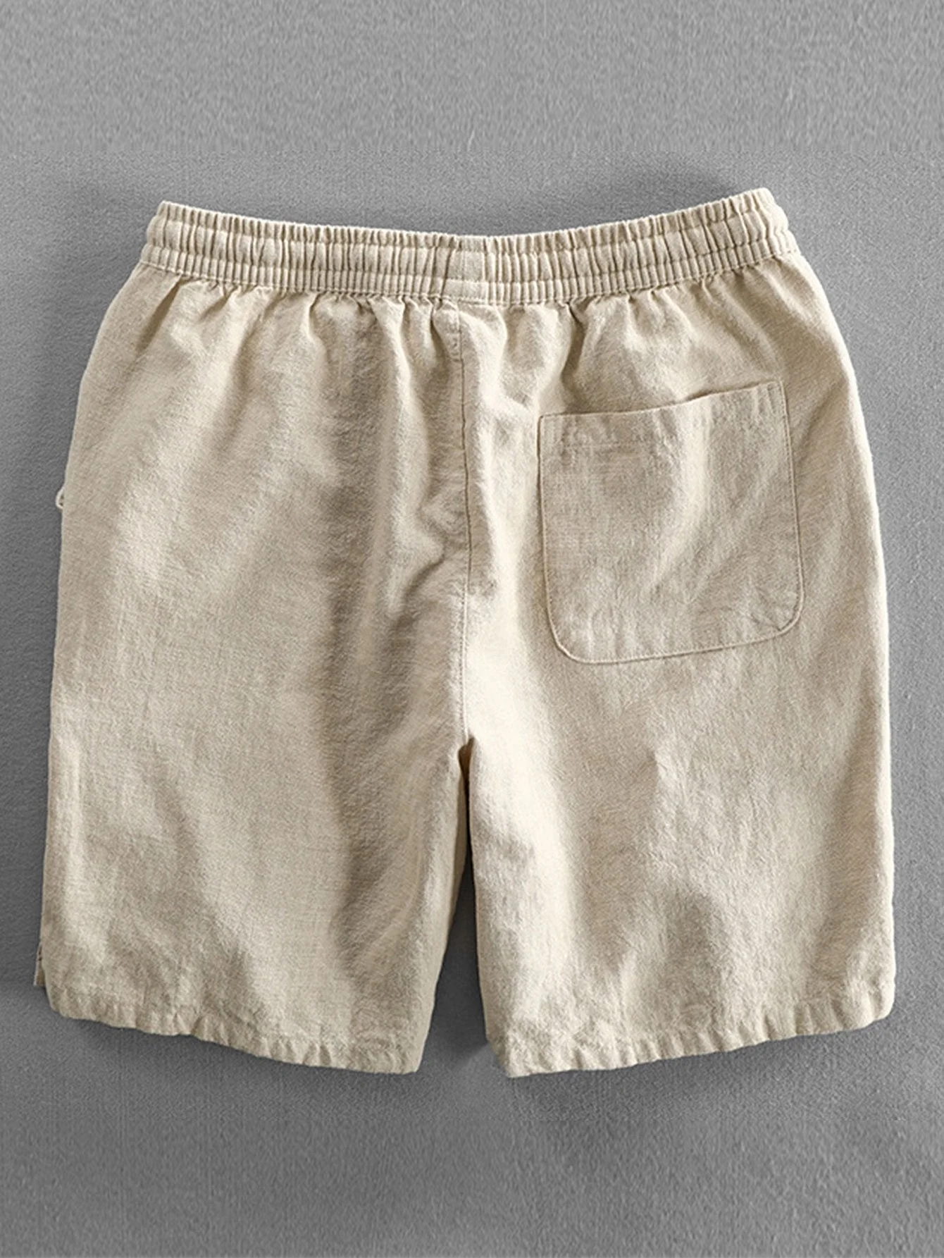 Barbe® | Linen Cotton Blend Drawstring Shorts - Image 7