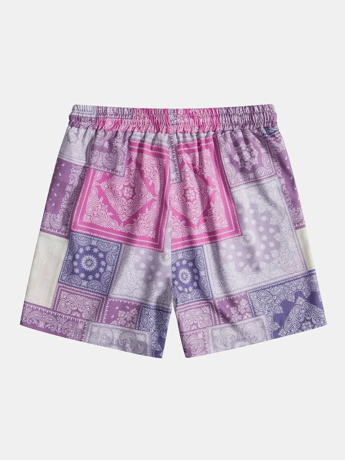 Barben® | Paisley Patchwork Print Drawstring Shorts - Image 2