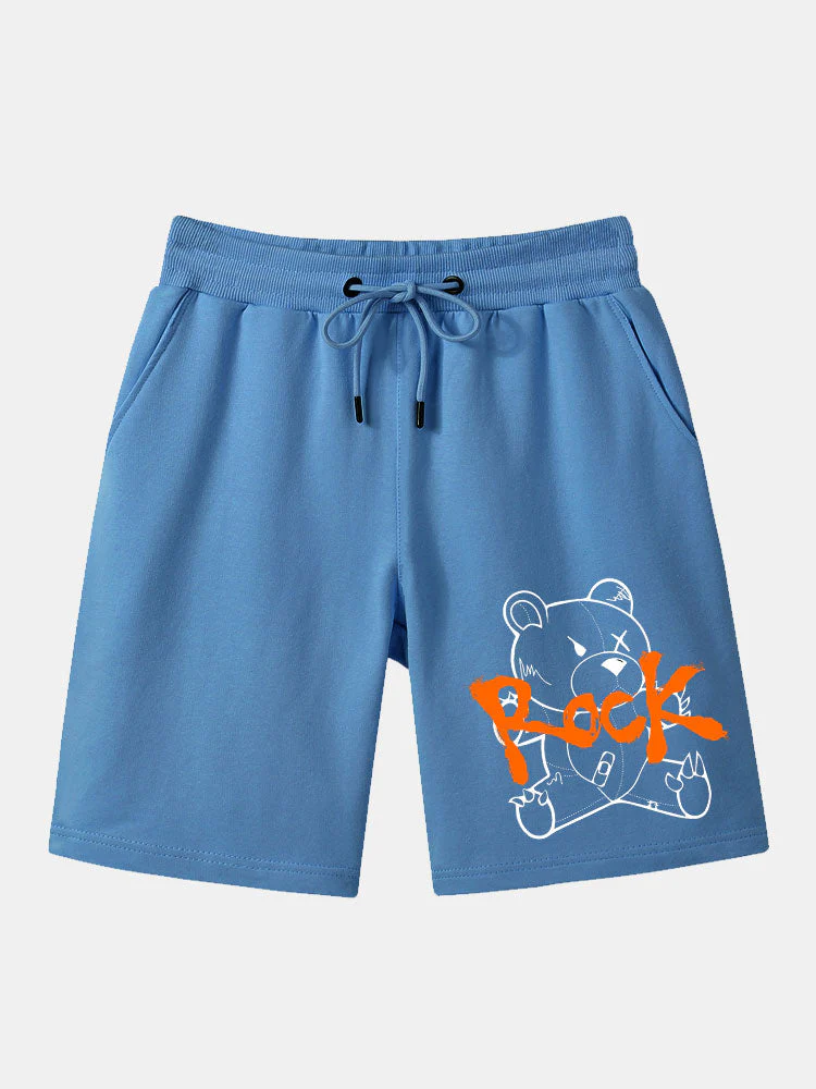 Barkat® | Rock Bear Print Mid Length Shorts - Image 2