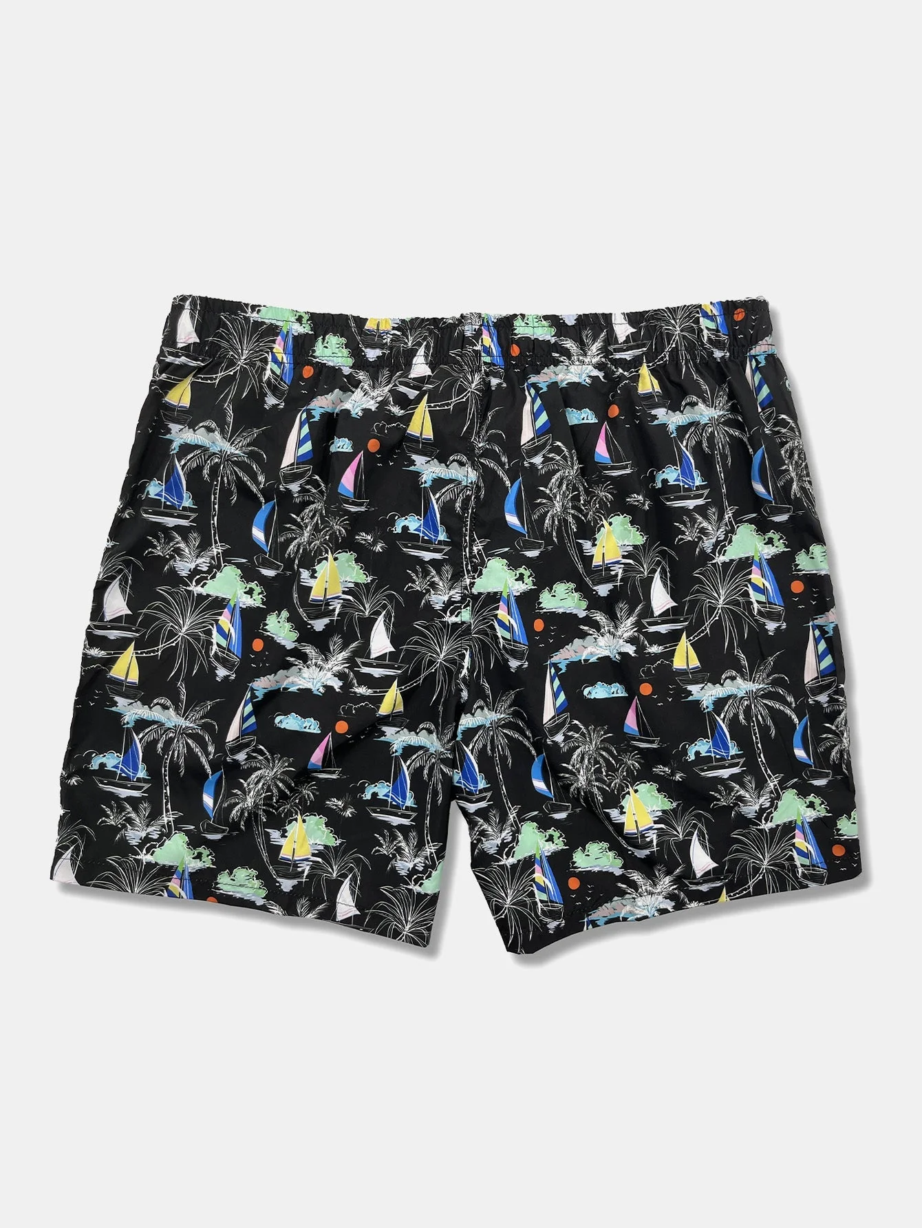 Bartolomé® | Linen Rayon Blend Button Up Shirt & Palm Tree Sailboat Print Swim Shorts - Image 7