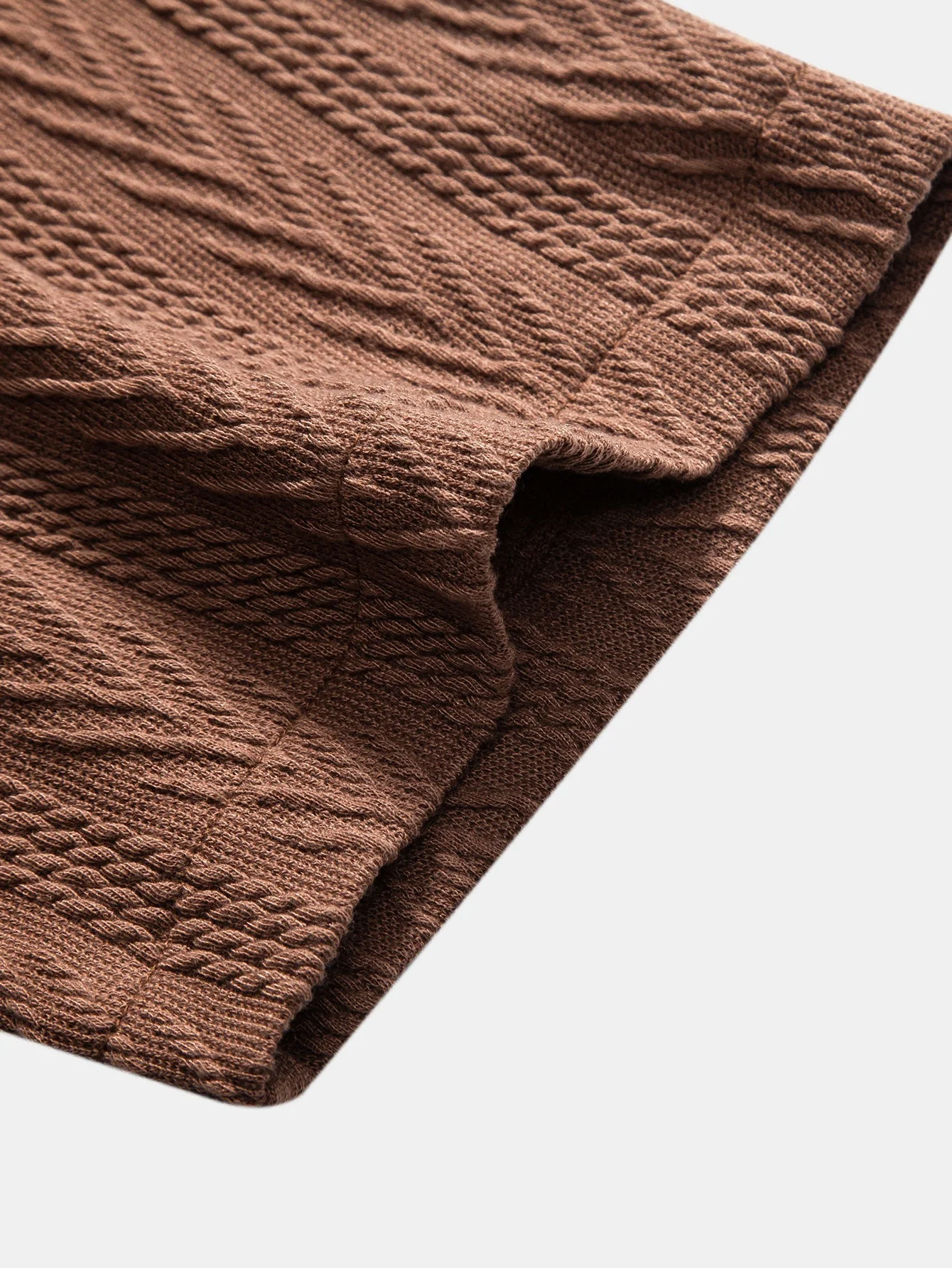 Benito® | Texture Jacquard Cuban Shirt & Wrinkle Textured Straight Leg Pants - Image 17