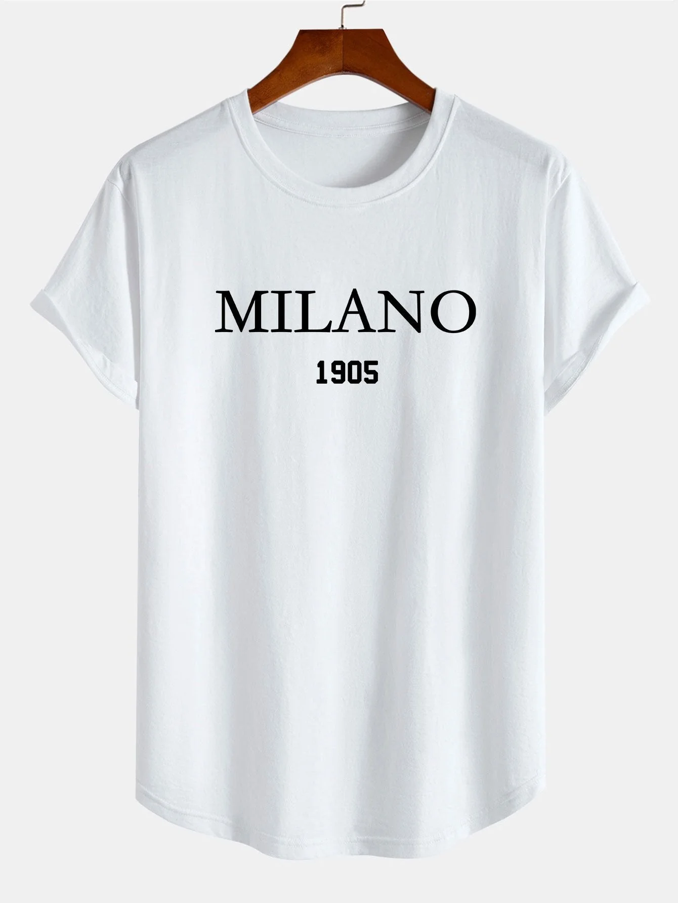 Blake® | Milano Slogan Print Cotton Arc Hem T-Shirt - Image 3