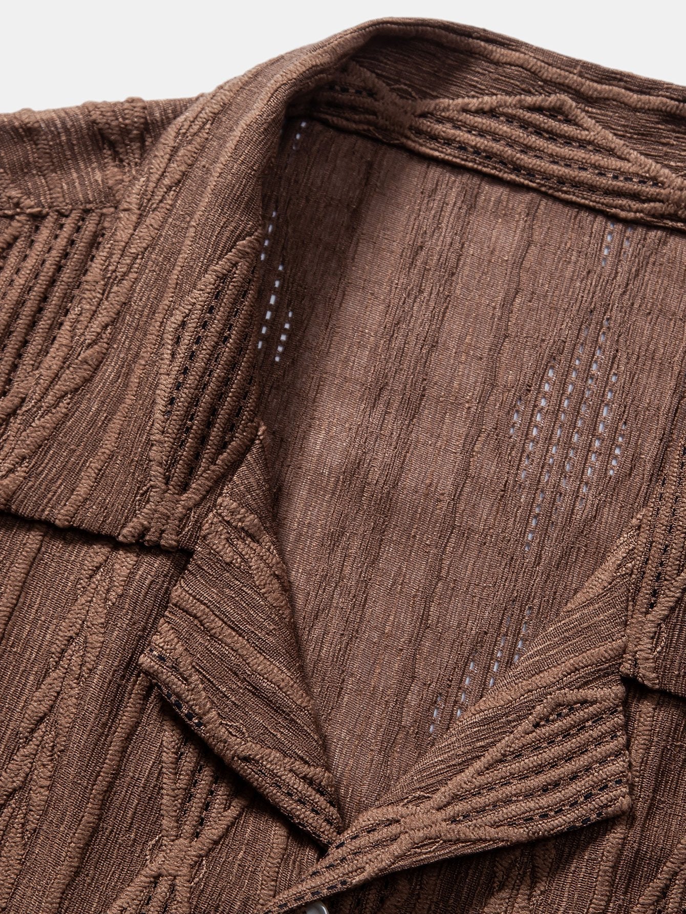 Bobby® | Geometric Jacquard Eyelet Cuban Shirt & Straight Leg Linen Pants - Image 16