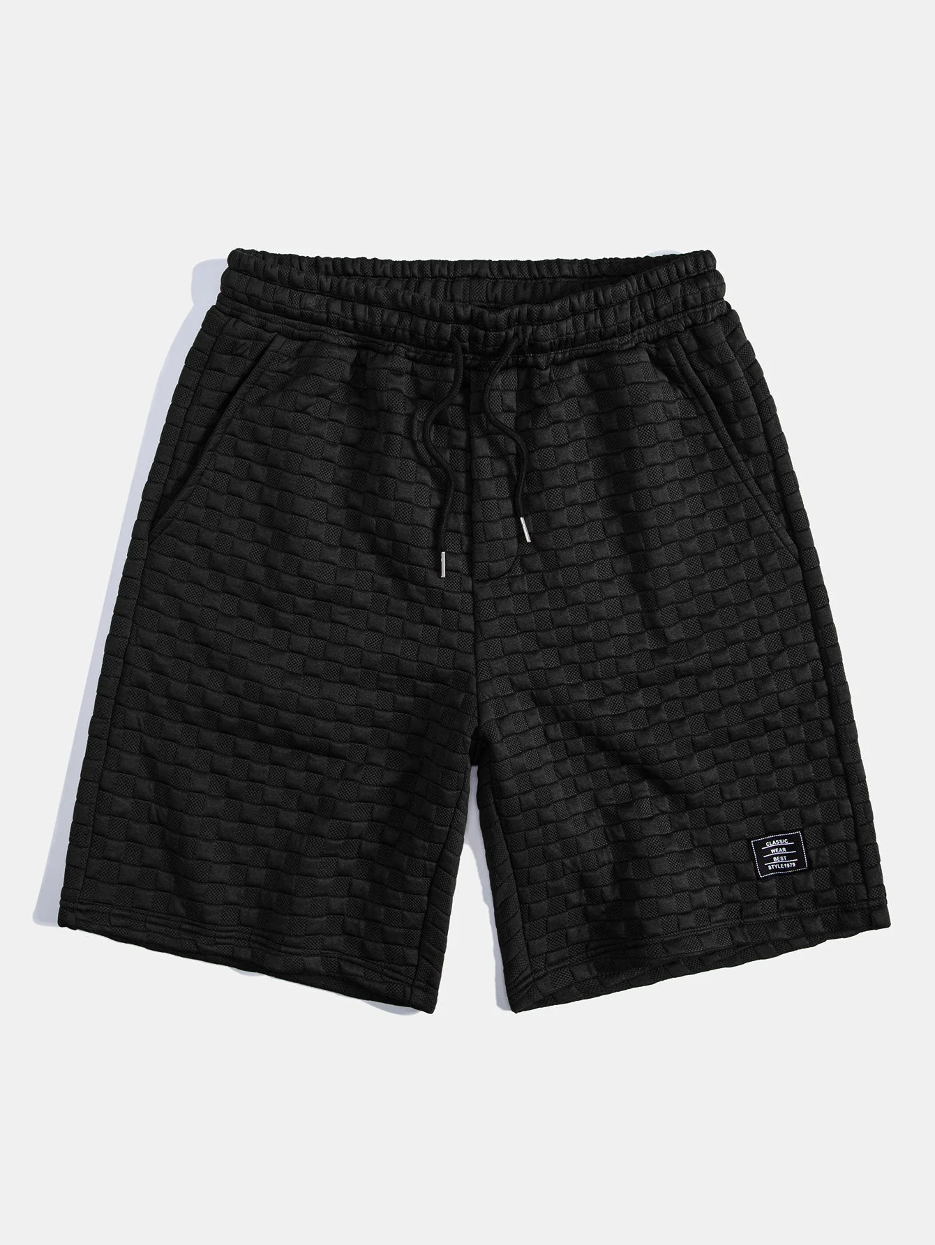 Brad® | Checkerboard Jacquard Arc Hem Hooded T-Shirt & Checkerboard Jacquard Shorts - Image 12