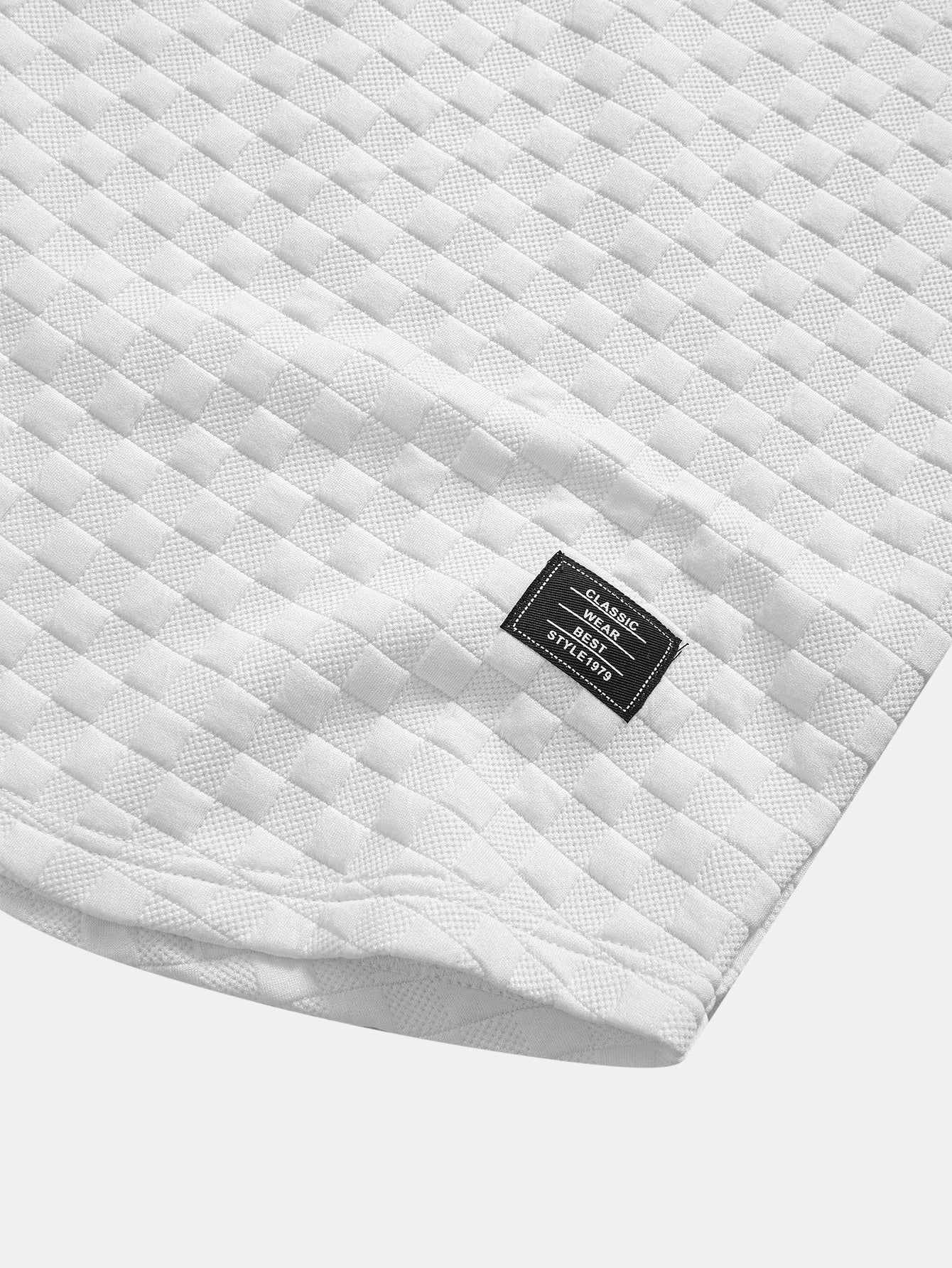 Brad® | Checkerboard Jacquard Arc Hem Hooded T-Shirt & Checkerboard Jacquard Shorts - Image 19