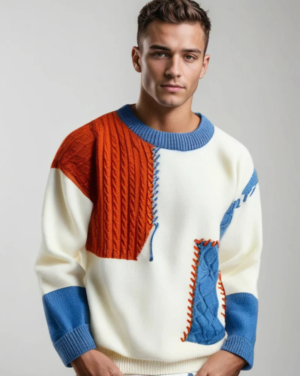 Brandon | Amadeo Patchwork Pullover