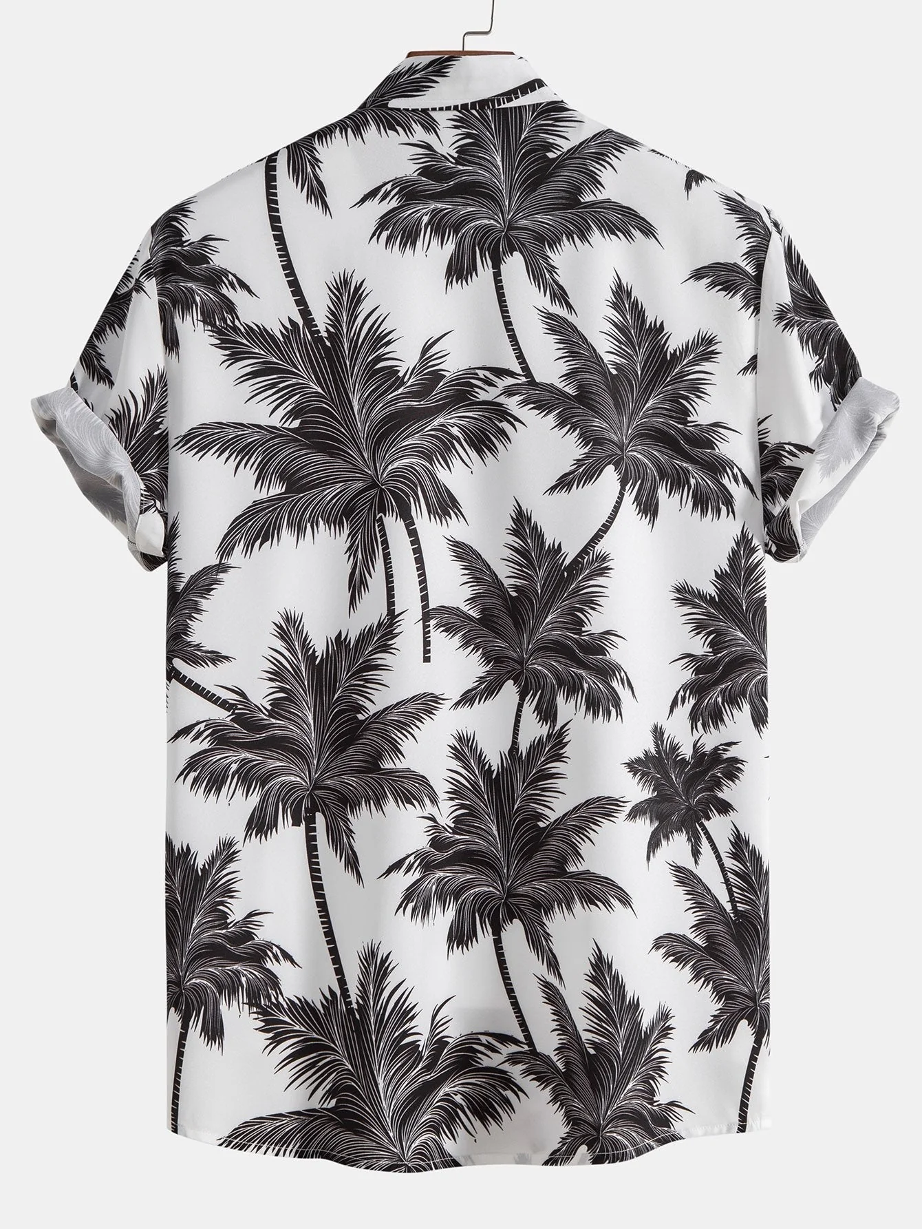 Brian® | Palm Tree Print Button Up Shirt & Swim Short - Image 8