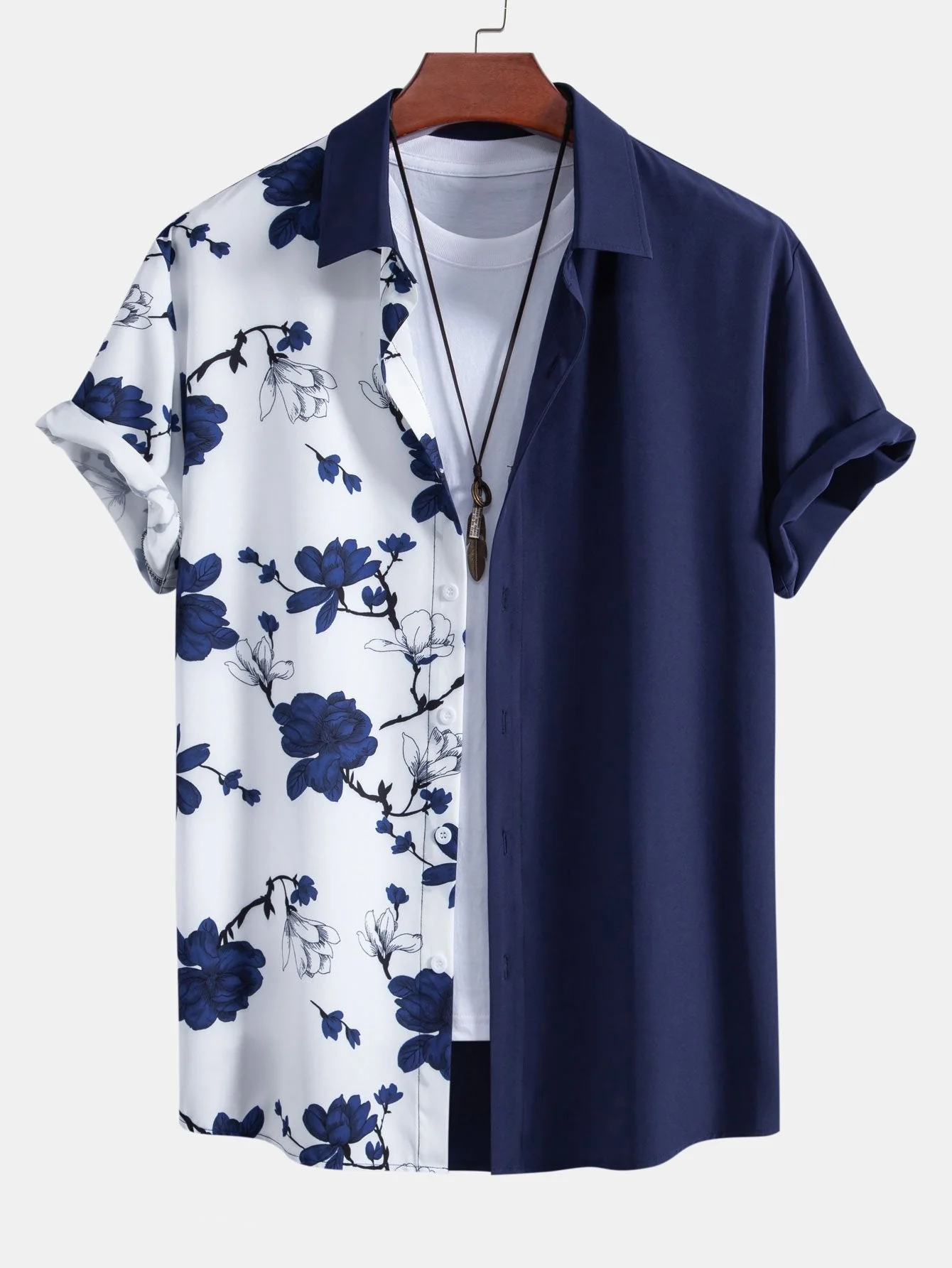 Brody® | Floral Patchwork Print Button Up Shirt