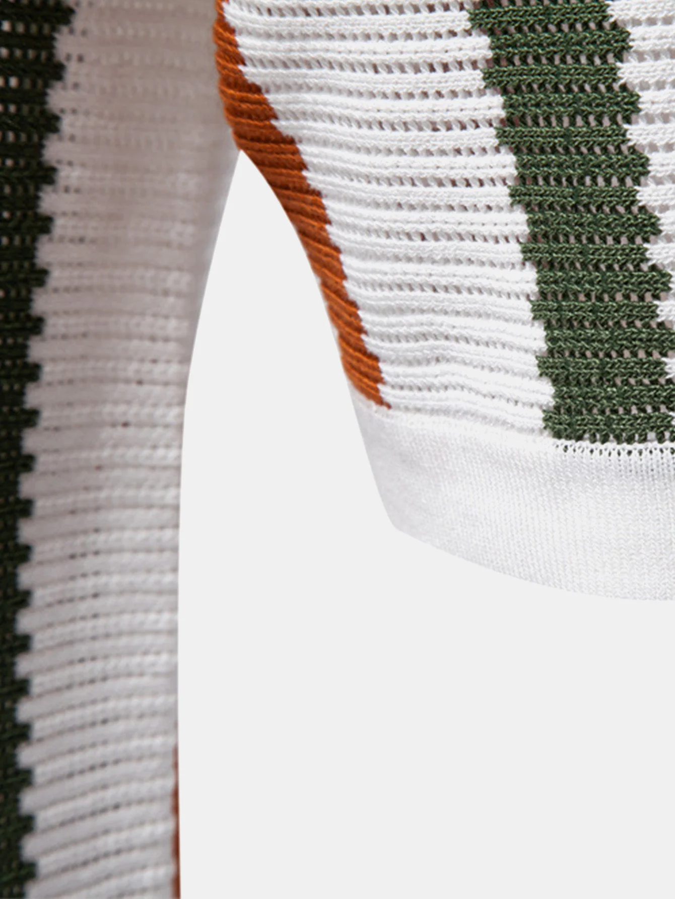 Byron® | Stripe Knit V Neck Polo Shirt - Image 10