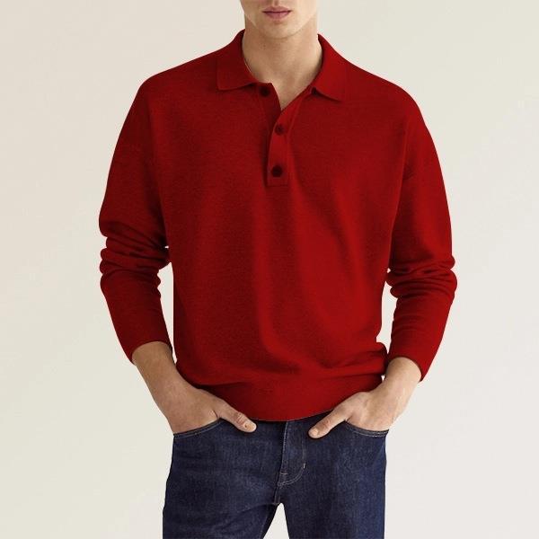 Cadfael® | Classic Long Sleeve Polo Shirt For Men - Image 8