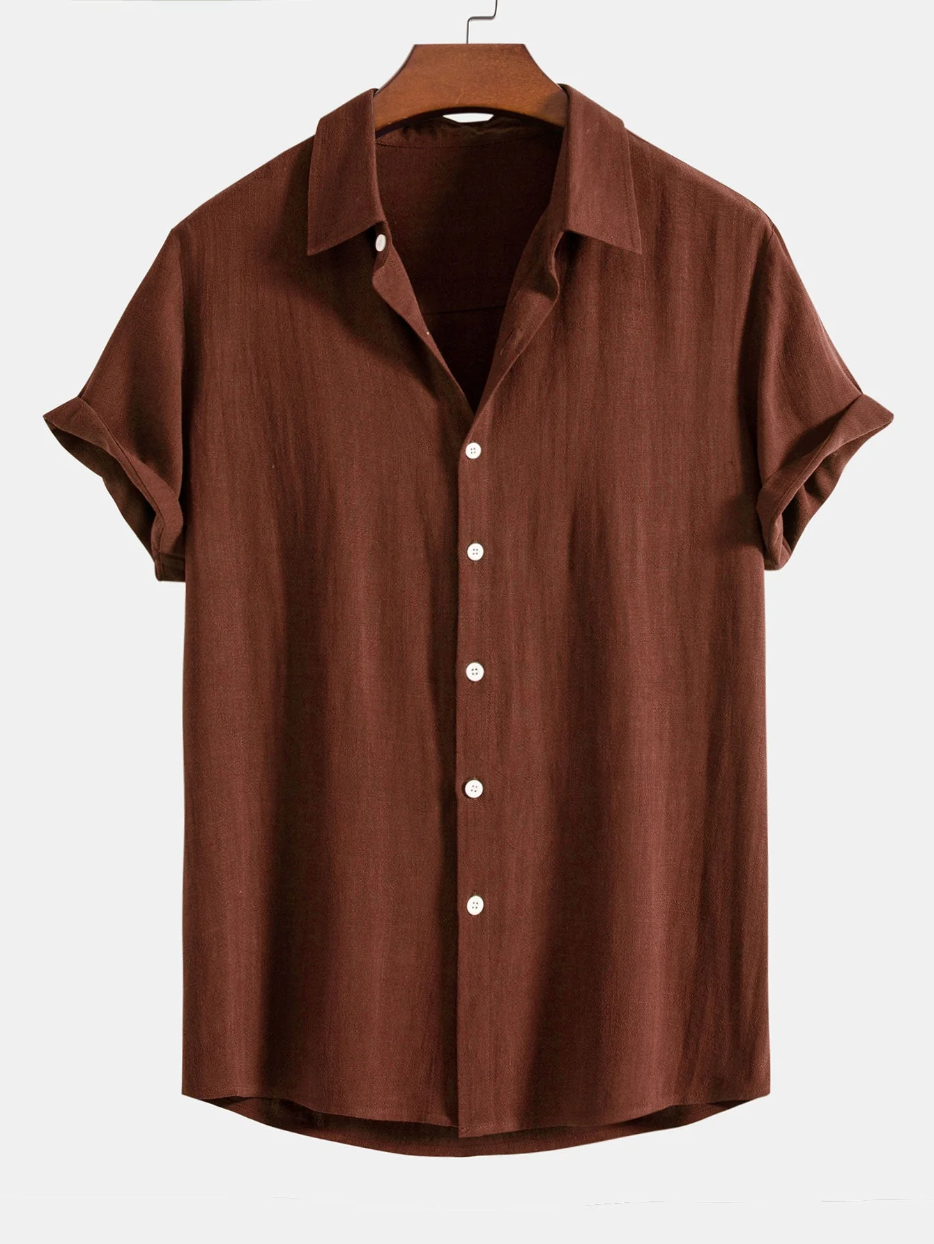 Callum® | Linen Rayon Blend Button Up Shirt - Image 10