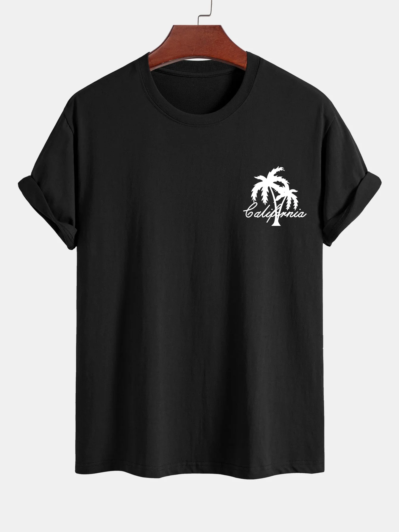 Carmelo® | California Palm Tree Print Cotton T-Shirt & Swim Shorts - Image 8