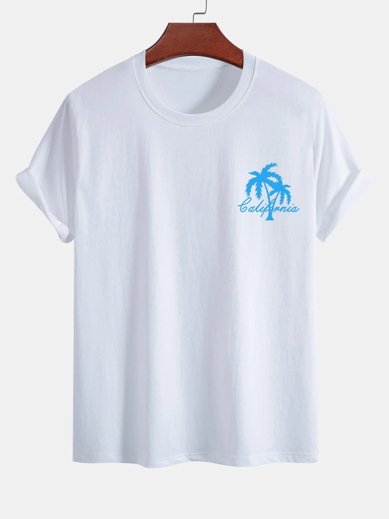 Carmelo® | California Palm Tree Print Cotton T-Shirt & Swim Shorts - Image 9