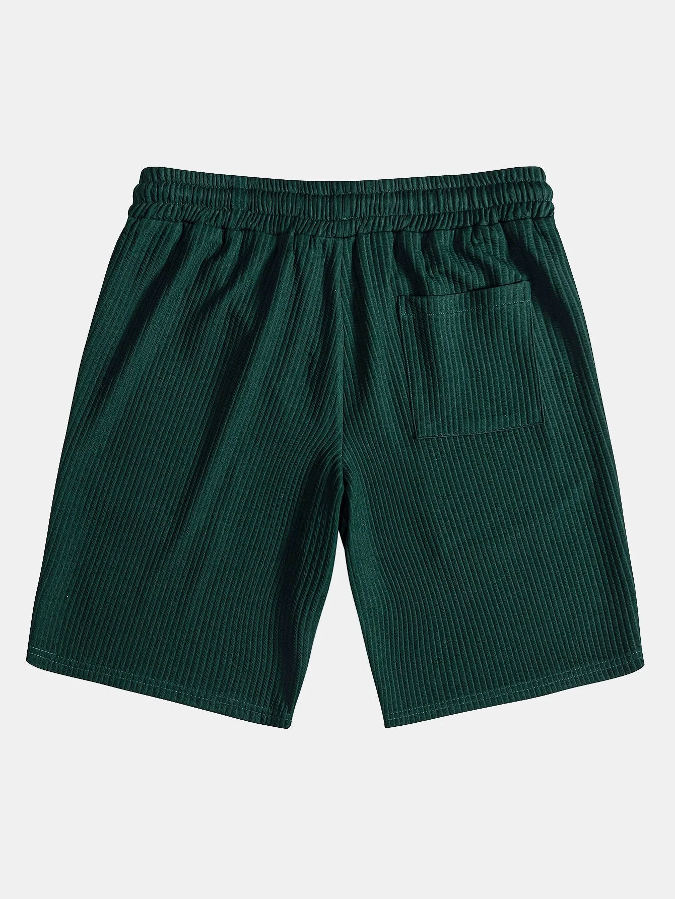 Carson® | Muscle Fit Ribbed Stand Collar Shirt & Shorts - Image 18