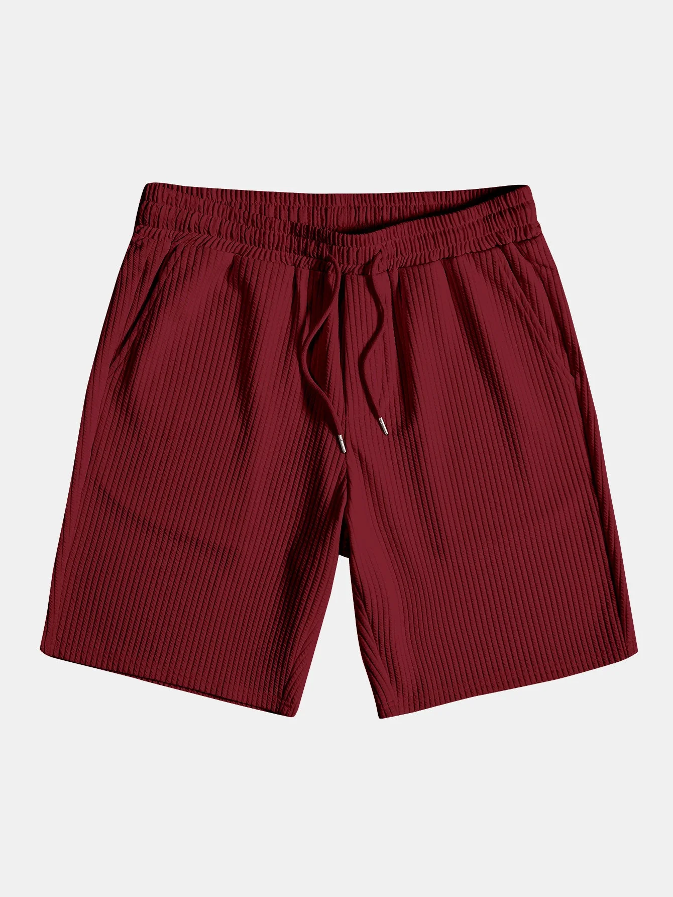 Carson® | Muscle Fit Ribbed Stand Collar Shirt & Shorts - Image 22