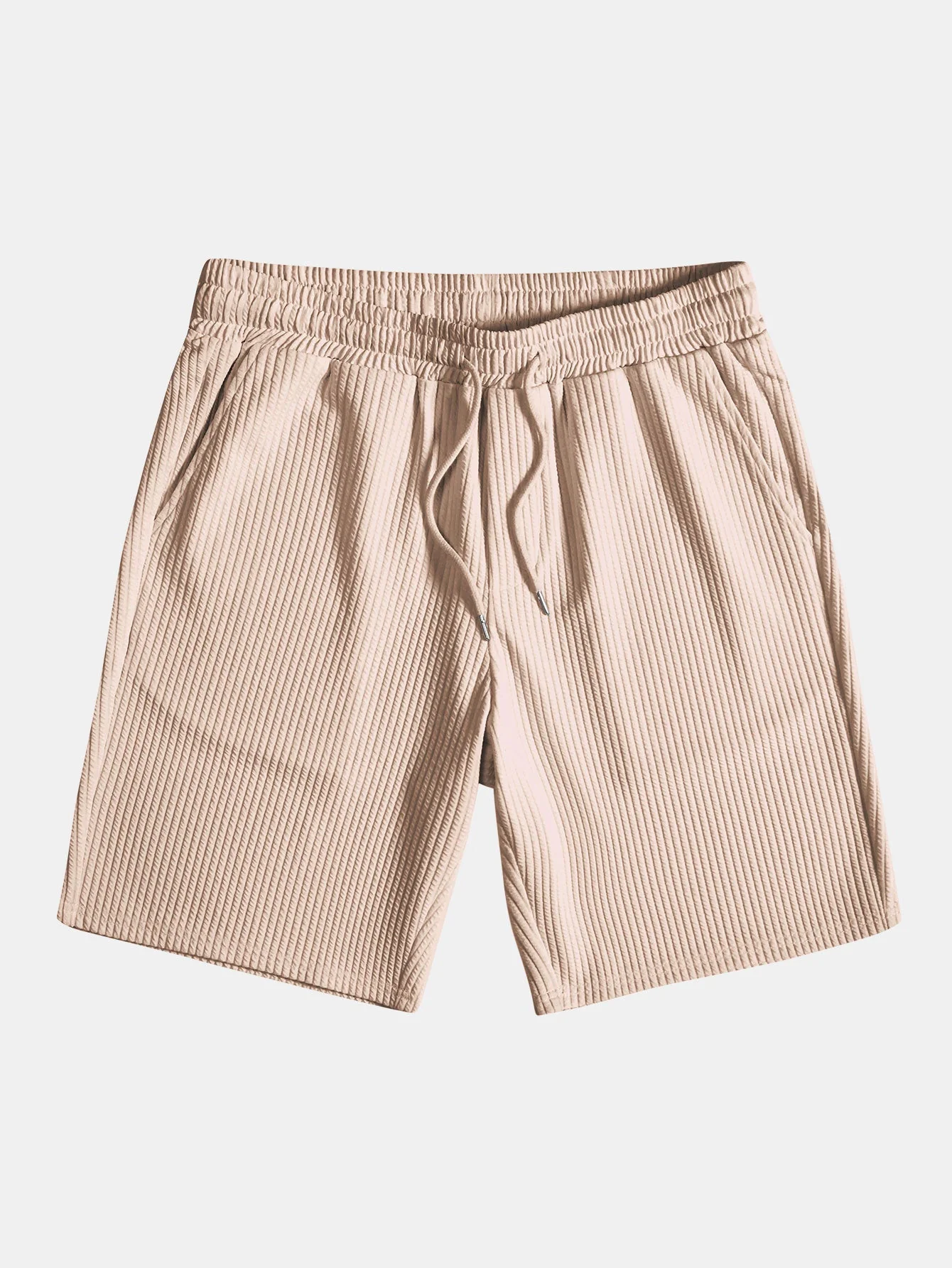 Carson® | Muscle Fit Ribbed Stand Collar Shirt & Shorts - Image 23