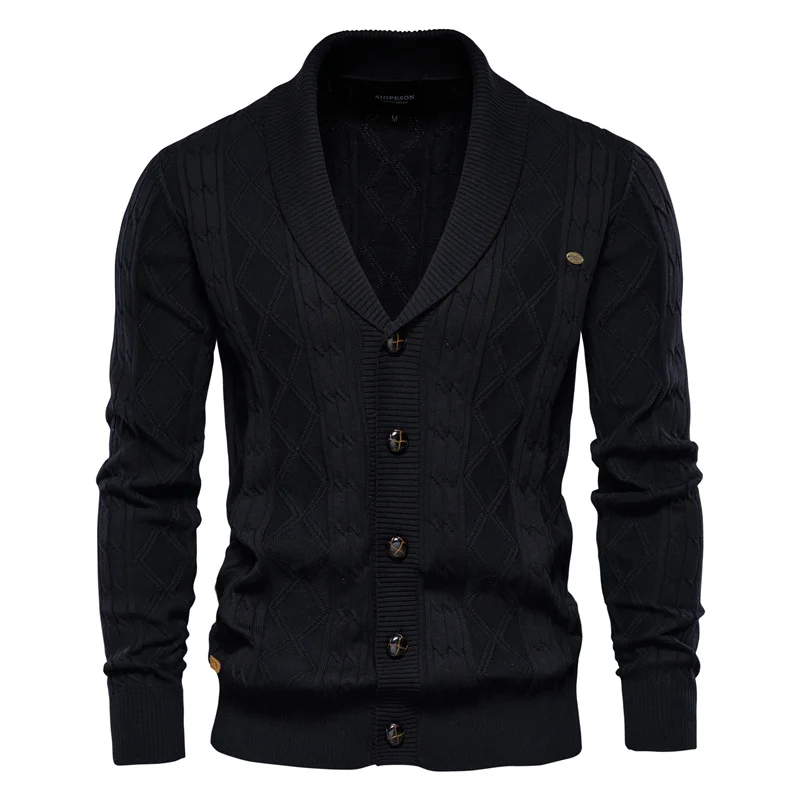 Caspar | Men's Cardigan with Button Closure - Image 2