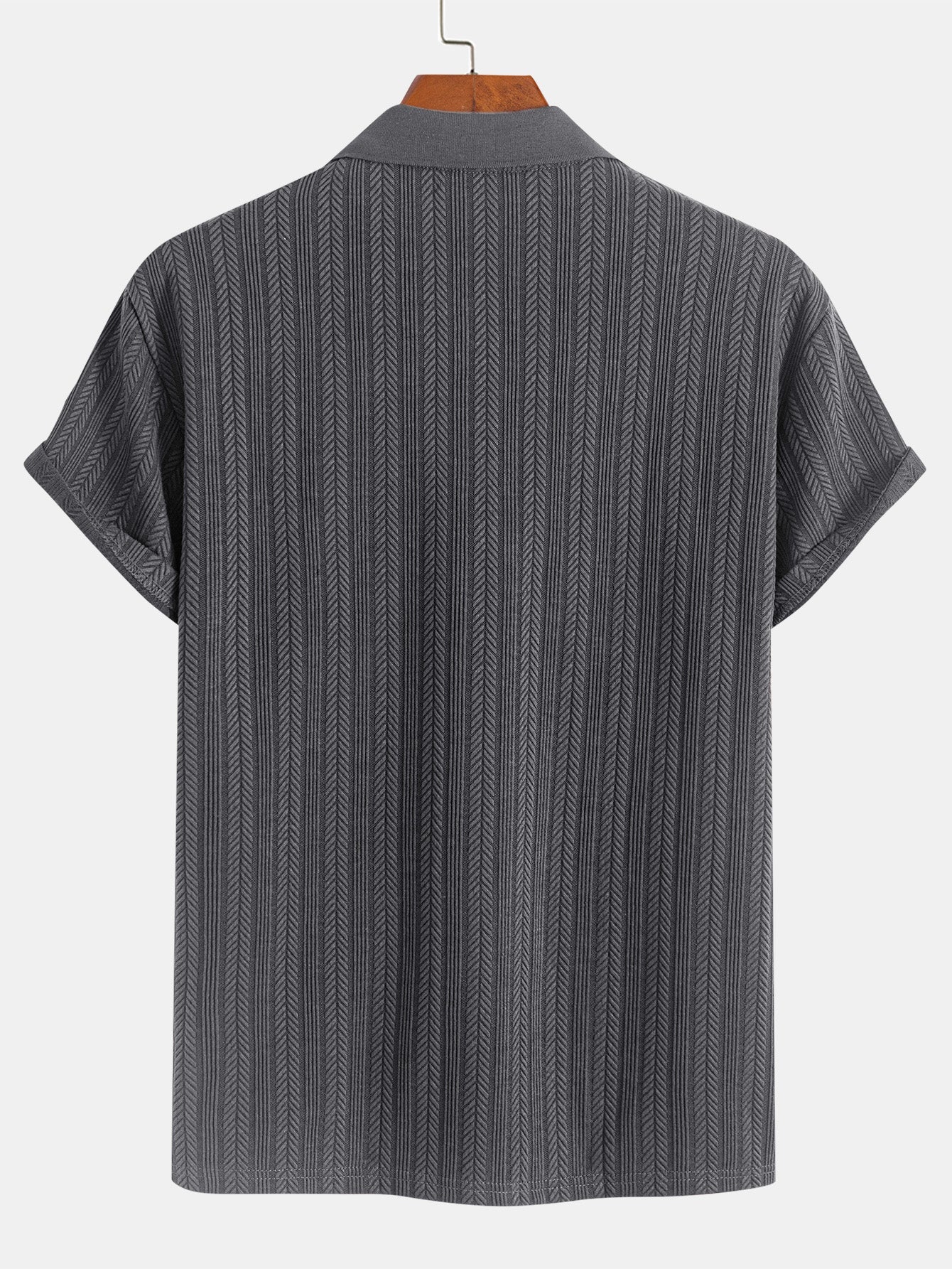 Ceferino® | Textured Zipper Polo - Image 10