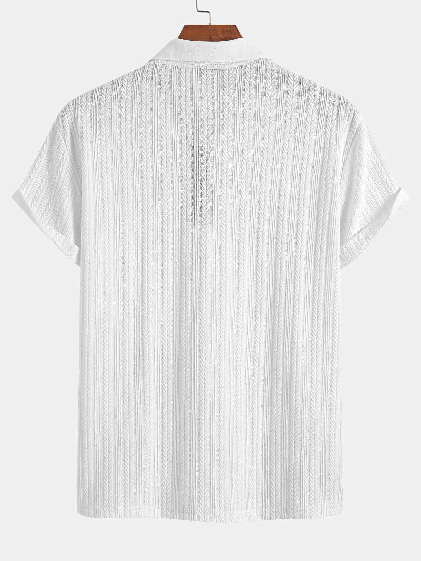 Ceferino® | Textured Zipper Polo - Image 8