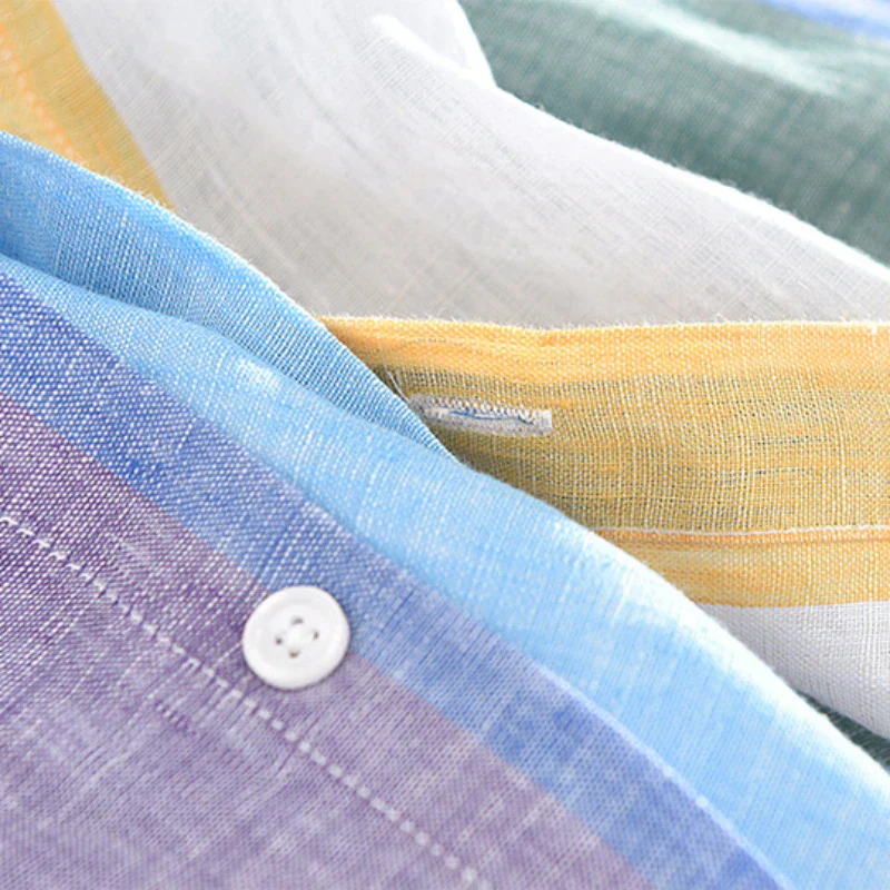 Chad® | Lightweight Linen Shirt With Stripes - Image 5