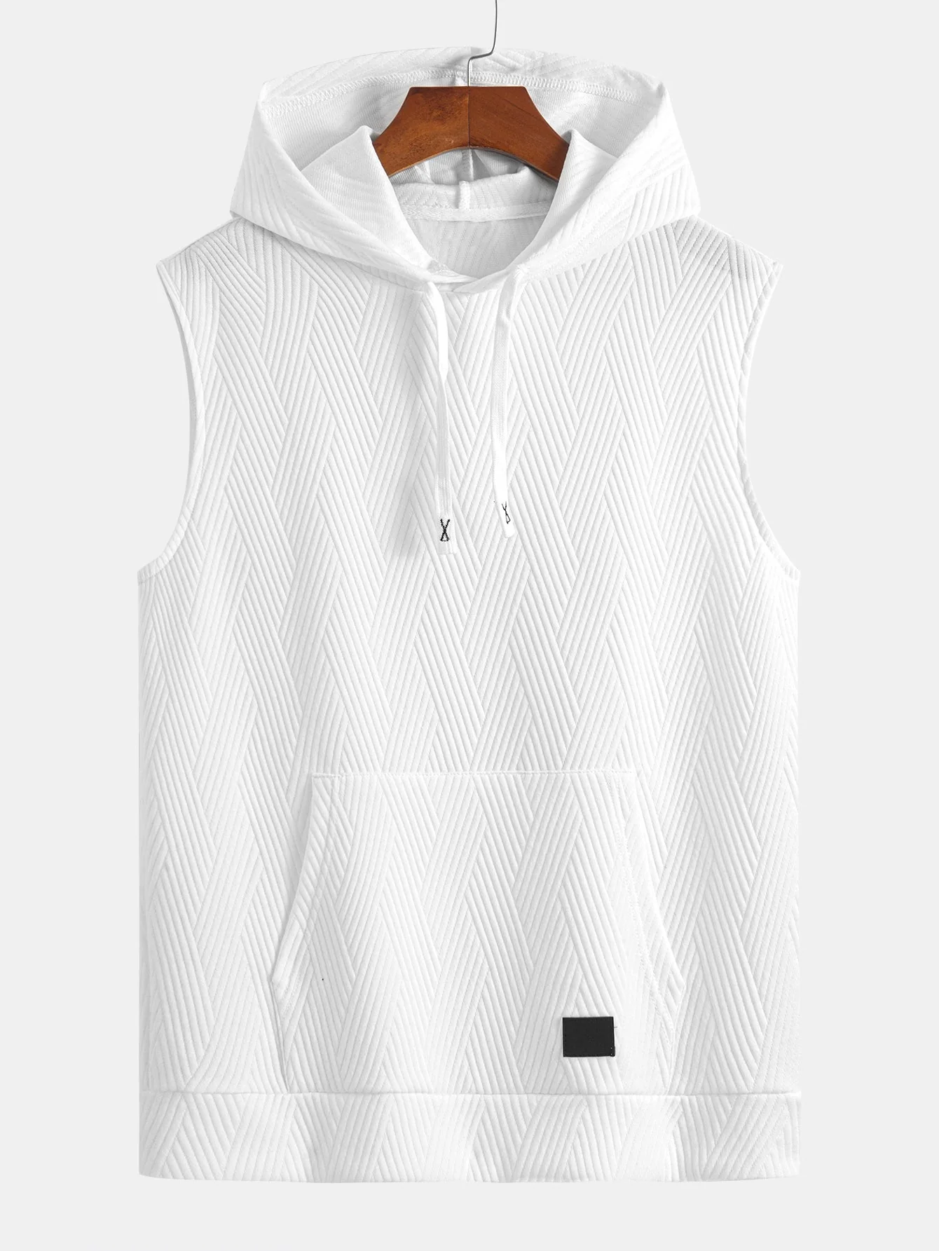 Chad® | Striped Jacquard Sleeveless Hooded T-Shirt & Shorts - Image 7