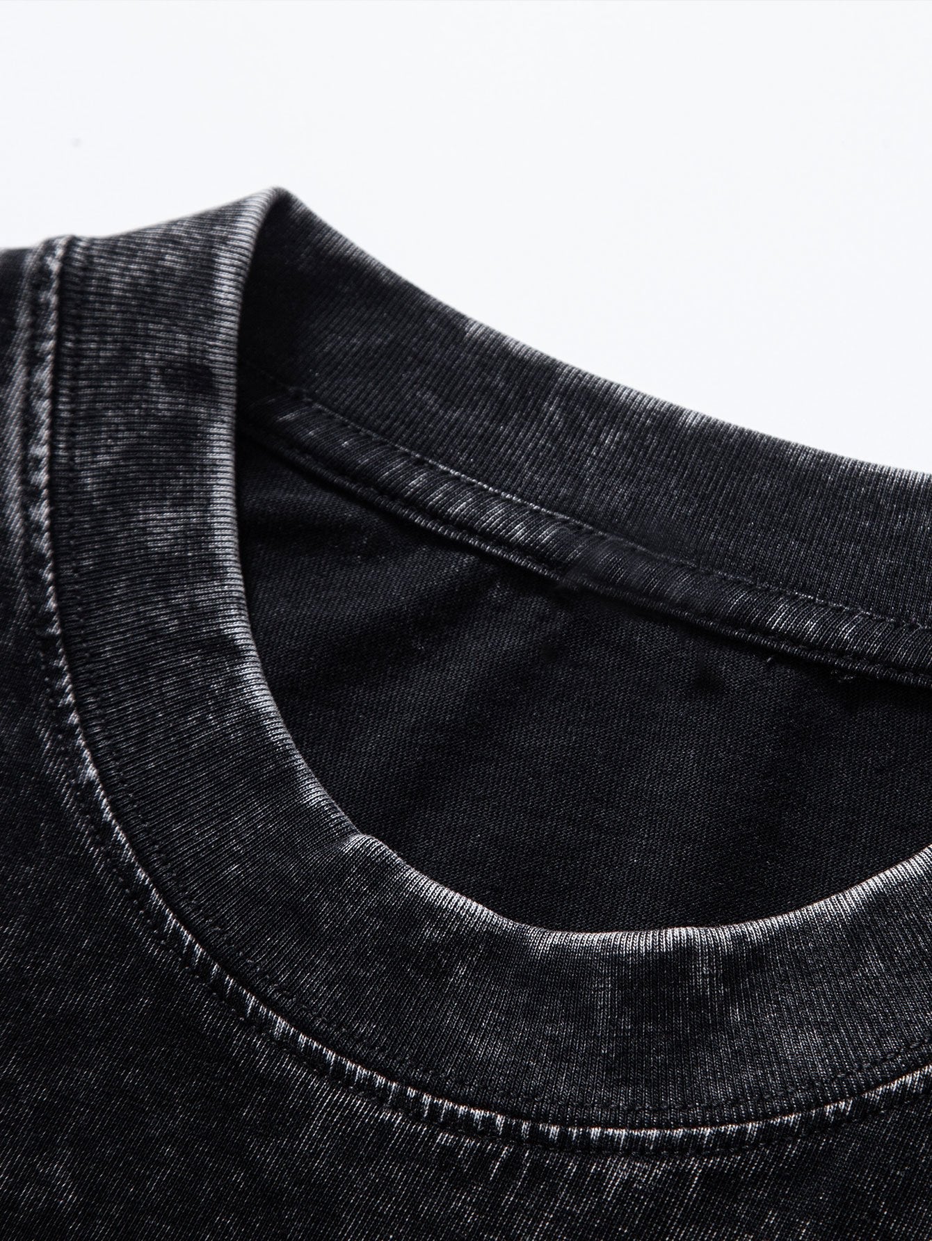 Clement® | Basic Washed Distressed Drop Shoulder Oversize T-Shirt - Image 11