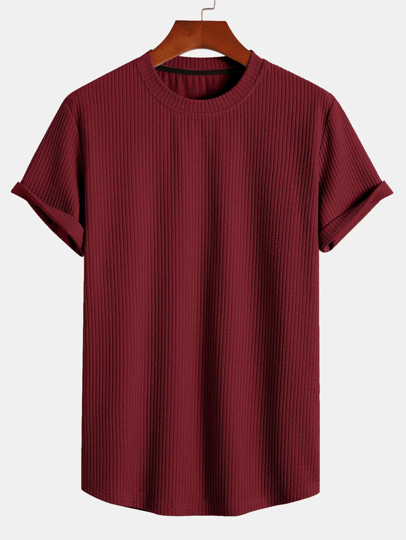 Conrad® | Muscle Fit Ribbed Arc Hem T-Shirt - Image 7