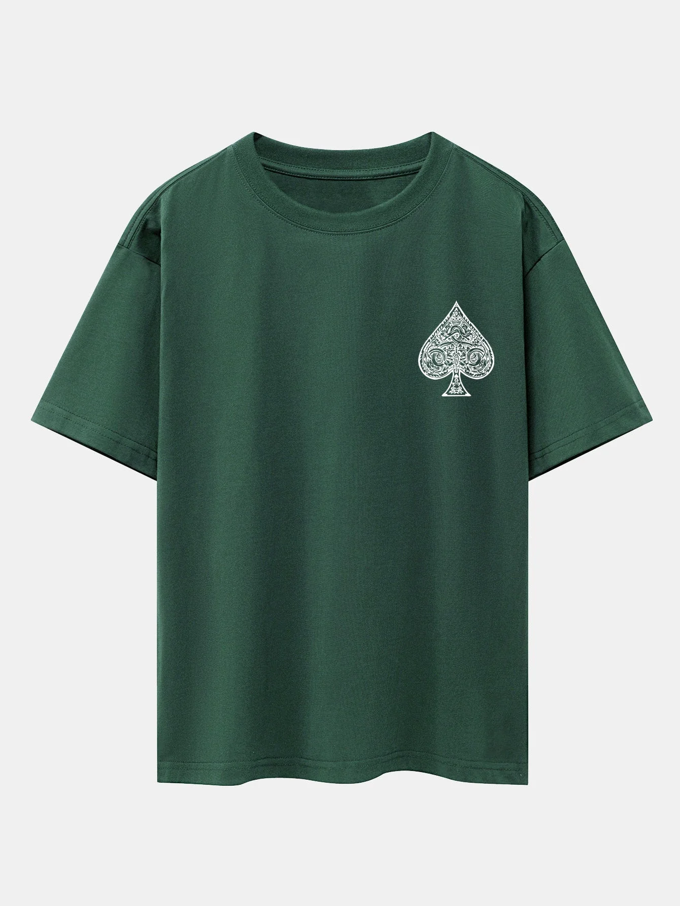 Conrado® | Ace Of Spades Print Drop Shoulder Oversize T-Shirt - Image 12