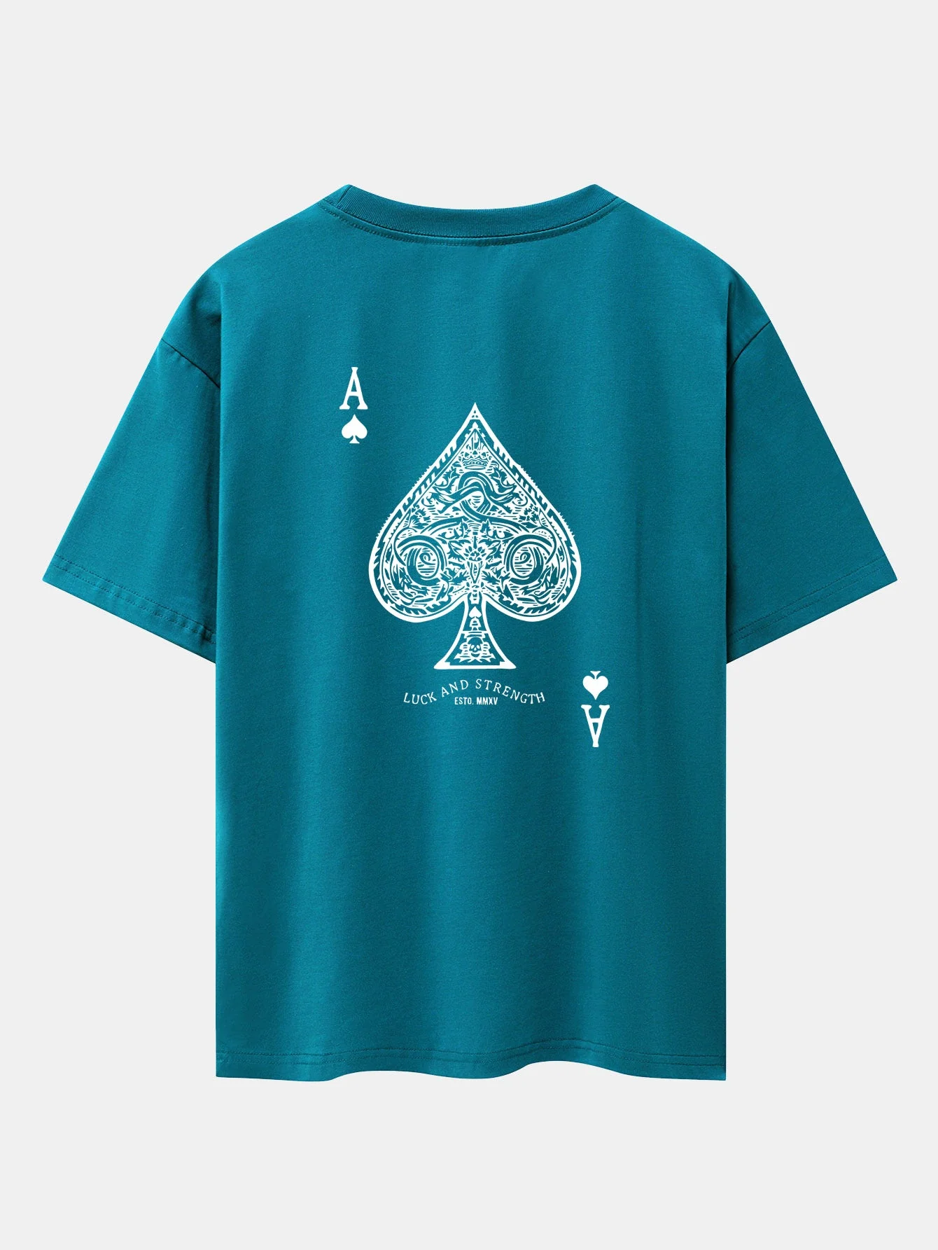 Conrado® | Ace Of Spades Print Drop Shoulder Oversize T-Shirt - Image 13