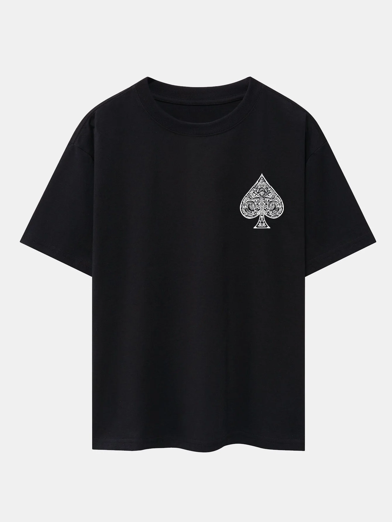 Conrado® | Ace Of Spades Print Drop Shoulder Oversize T-Shirt - Image 2